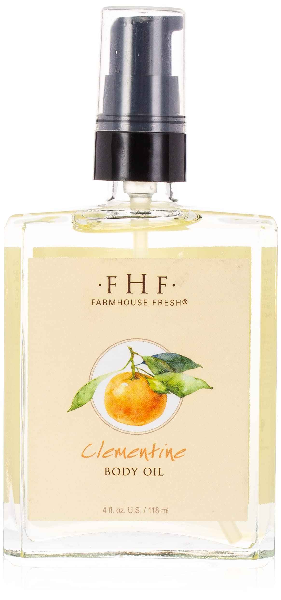 FarmHouse Fresh Clementine Body Oil, Orange, 4 Fl Oz (Pack of 1)
