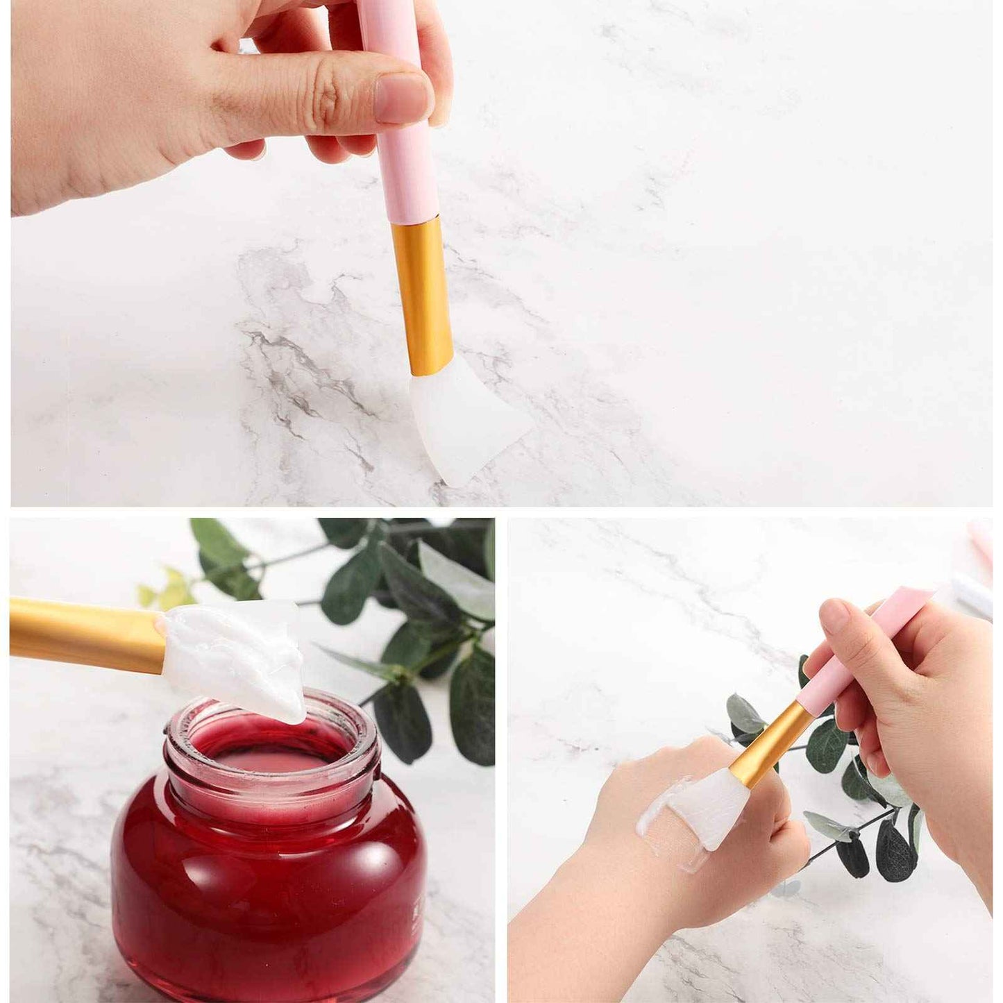 30 Pieces Silicone Face Mask Brushes Soft Silicone Facial Mud Applicator Clay Tools Face Mask Beauty Tools for Sleeping Mask, Mud Mask, Hairless Body Lotion and Body Butter, 5 Colors (Pack of 2)