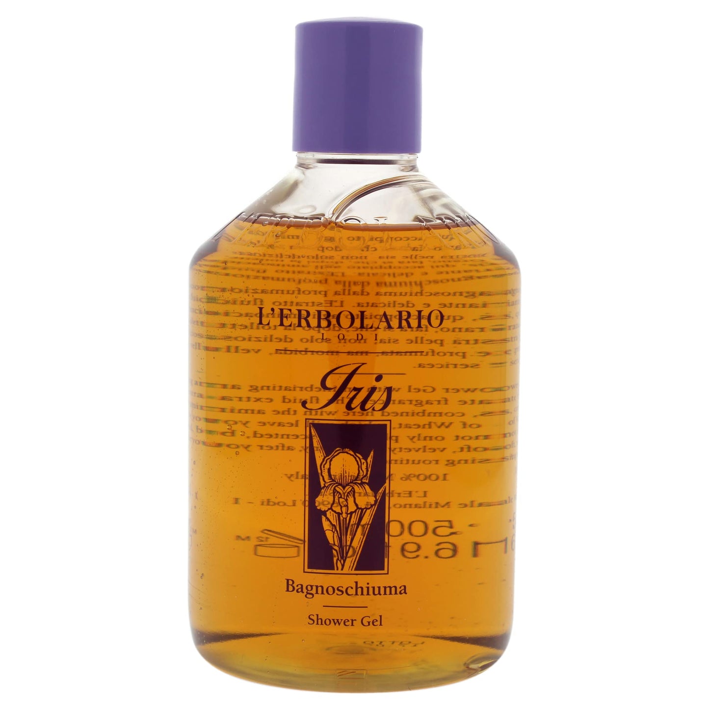 L'Erbolario Iris Shower Gel - Fragrant And Relaxing Bath Foam - Powdery Scent - Provides Gentle And Delicate Cleansing Action - Leaves Skin Softer And Smoother Than Ever - Paraben Free - 16.9 Oz