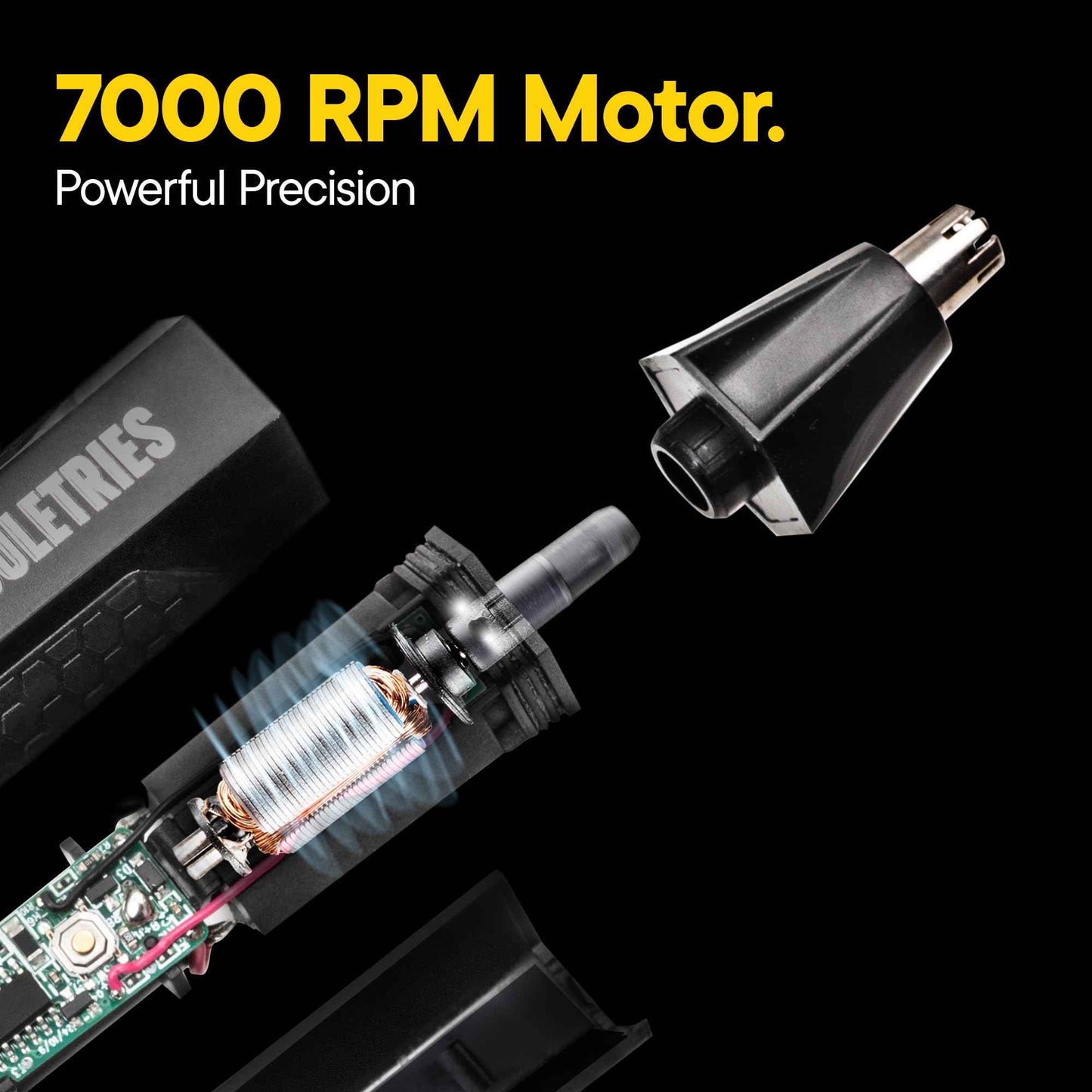 TOOLETRIES The Ranger - Electric Nose & Ear Hair Trimmer for Men, Wet/Dry Nose Clippers with Stainless Steel Blades, Waterproof, Rechargeable Li-Ion Battery, LED Spotlight, Travel Lock