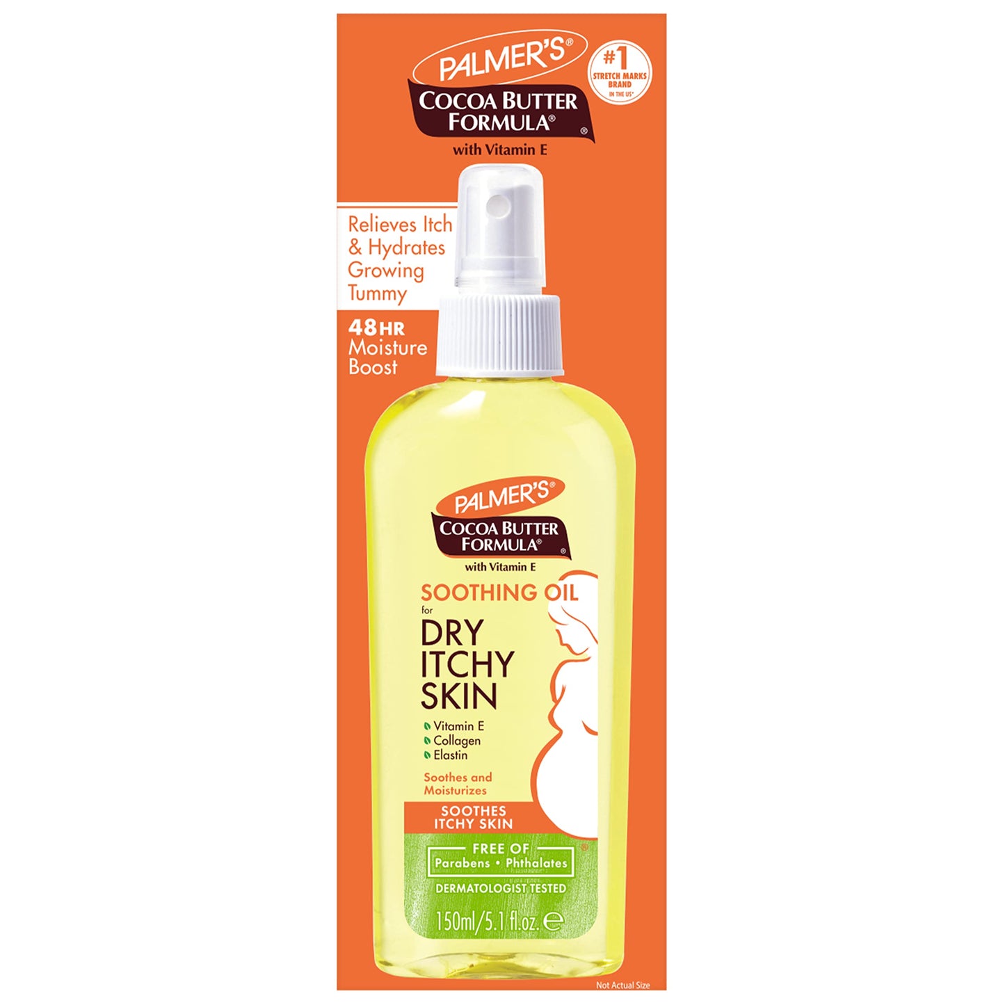 Palmer's Cocoa Butter Formula Massage Lotion for Stretch Marks & Cocoa Butter Formula Soothing Oil with Vitamin E, Dry, Itchy Skin Relief, Pregnancy-Safe Anti-Itch Body Oil, 5.1 Ounces