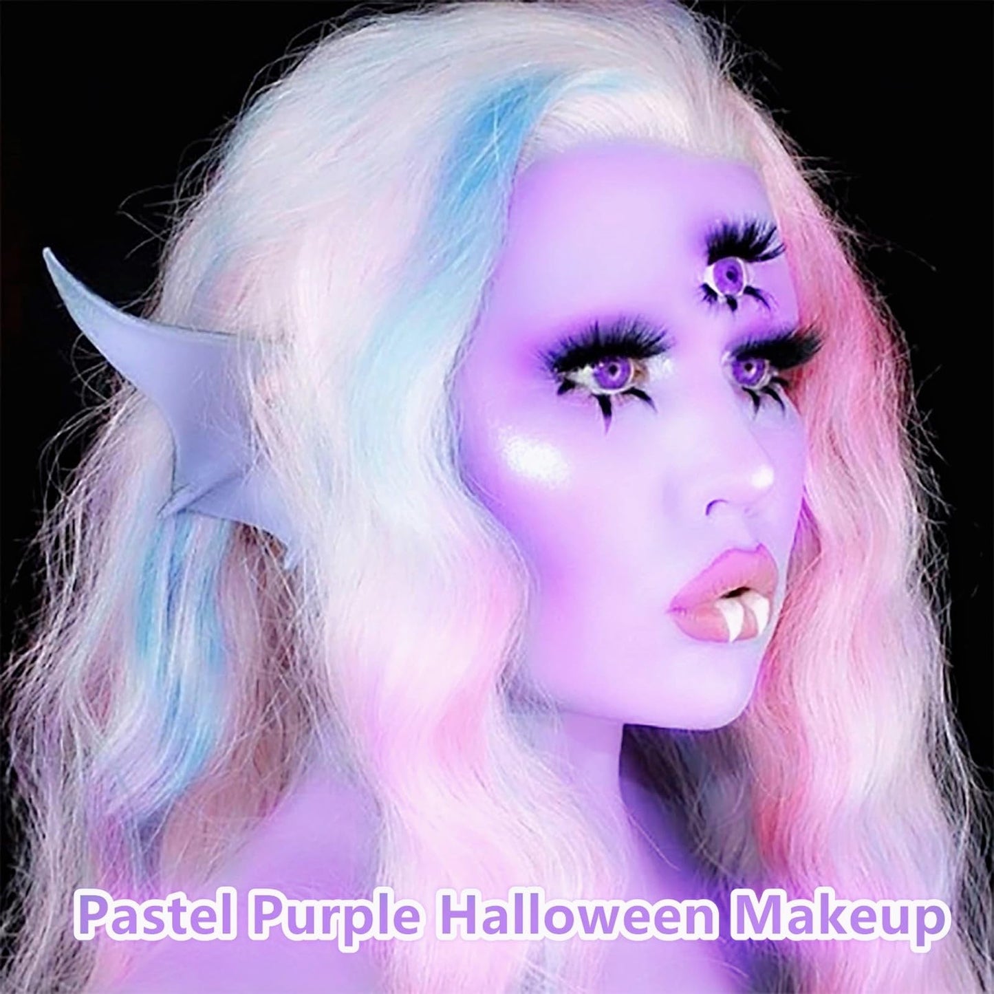 Go Ho Pastel Purple Body Paint Washable(2.37 oz,70 ml),Water Based Cream Lavender Face Body Paint for SFX Cosplay Ursula Costumes Festivals Halloween Makeup