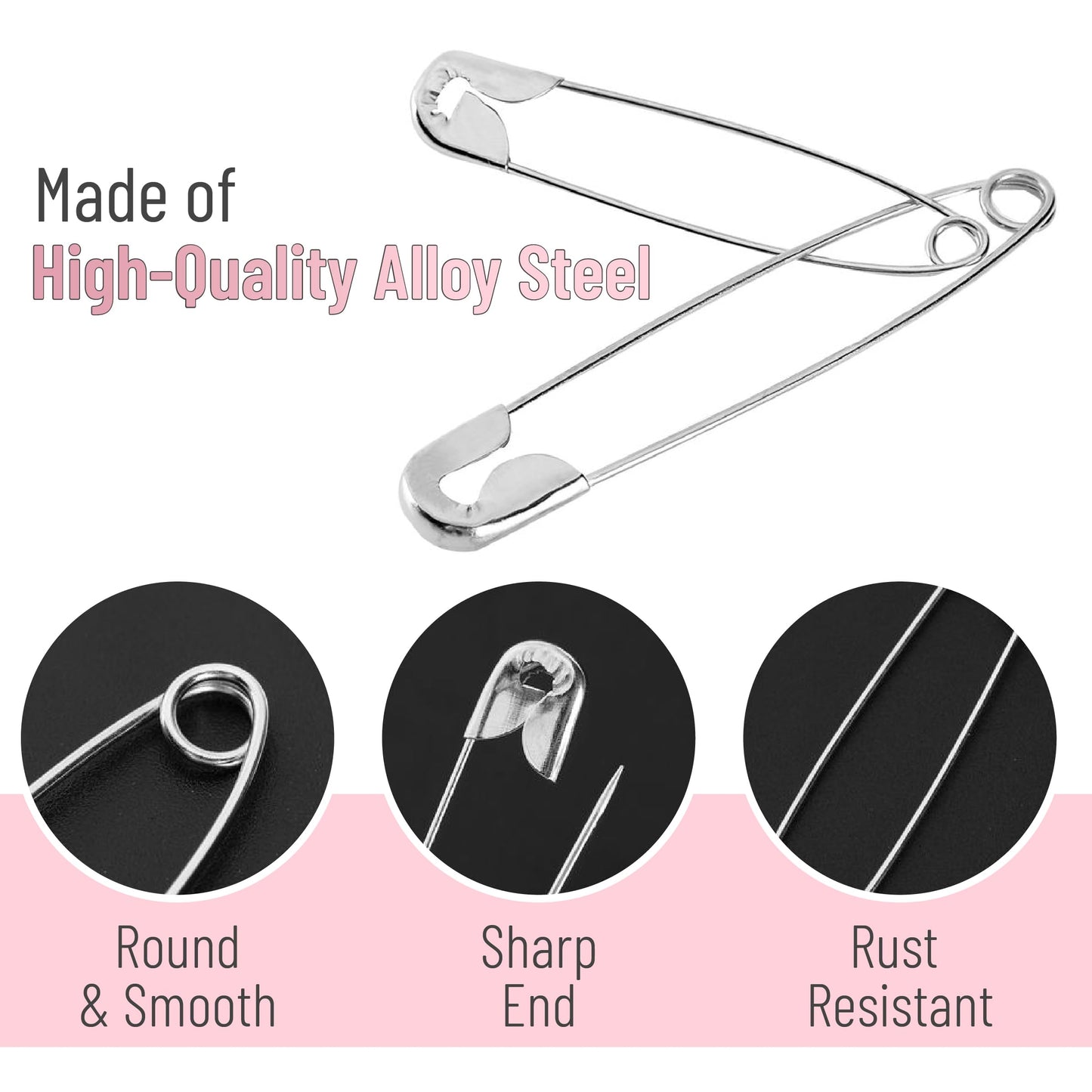 Mr. Pen- Safety Pins, 5 Inch, 10 Pack, Silver, Safety Pin, Safety Pins for Clothes, Extra Large Safety Pins Heavy Duty, Giant Safety Pin, Large Safety Pin, Oversized Safety Pins