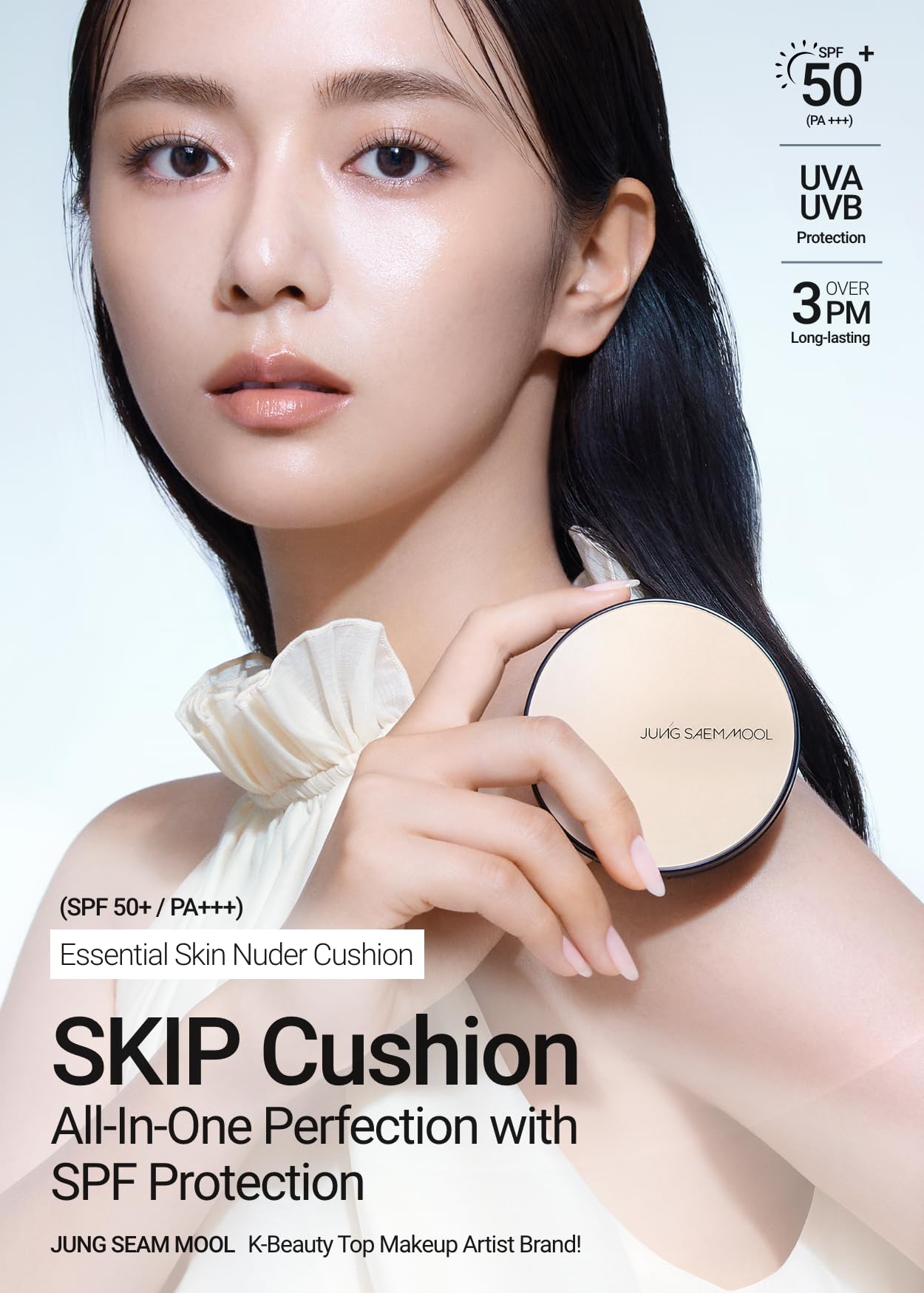 [JUNGSAEMMOOL OFFICIAL] Essential Skin Nuder Cushion (Medium) | Refill not Included | Foundation Makeup | Natural Finish | Buildable Coverage | Korean Makeup Artist Brand | Cream Foundation