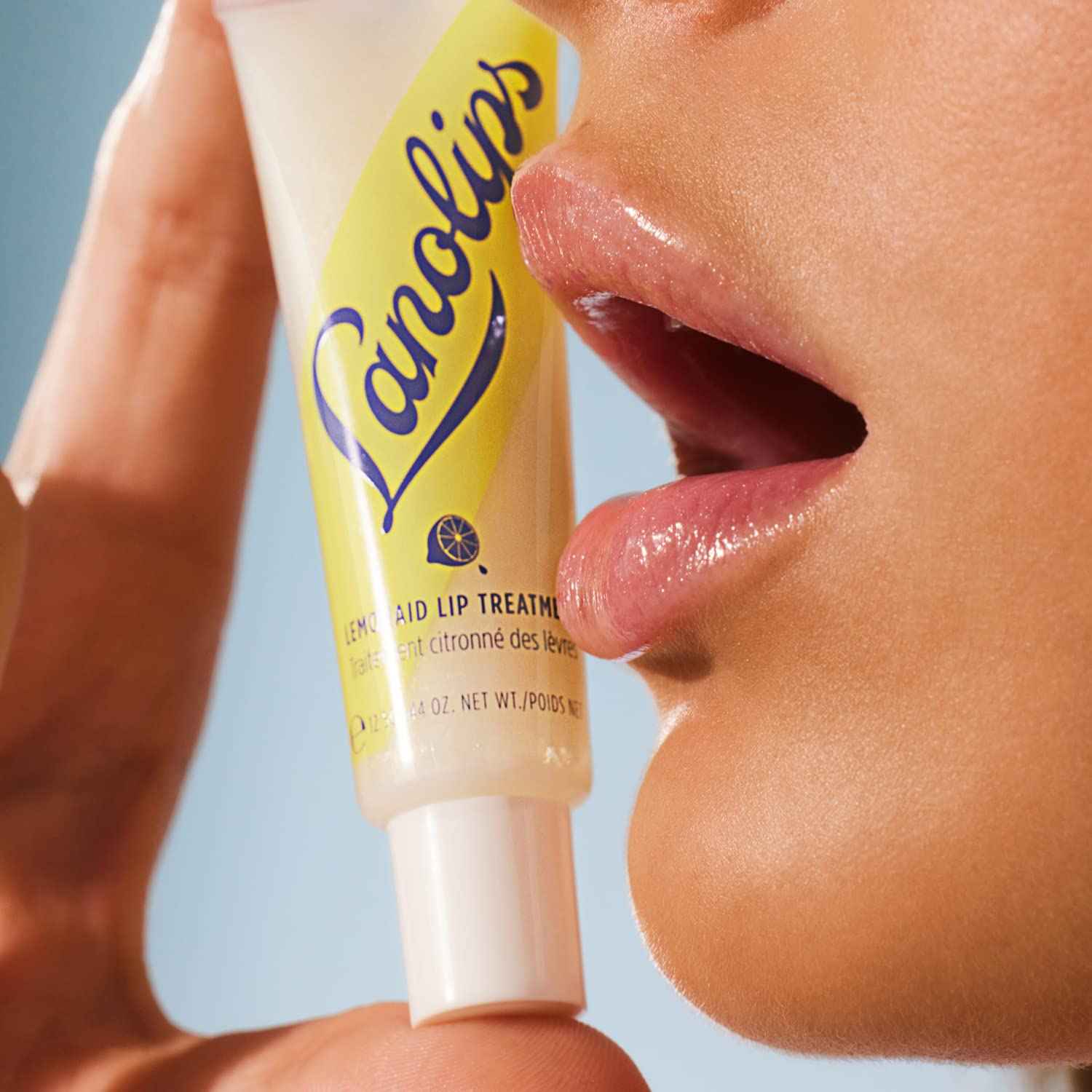 Lanolips Lemonaid Lip Treatment - Clear Lip Gloss and Exfoliant with Lanolin, Lemon Oil, Vitamin E Oil and Shimmer - Tinted Lip Balm for Dry, Cracked, Peeling Lips (12.5g / 0.42oz) (Pack of 2)