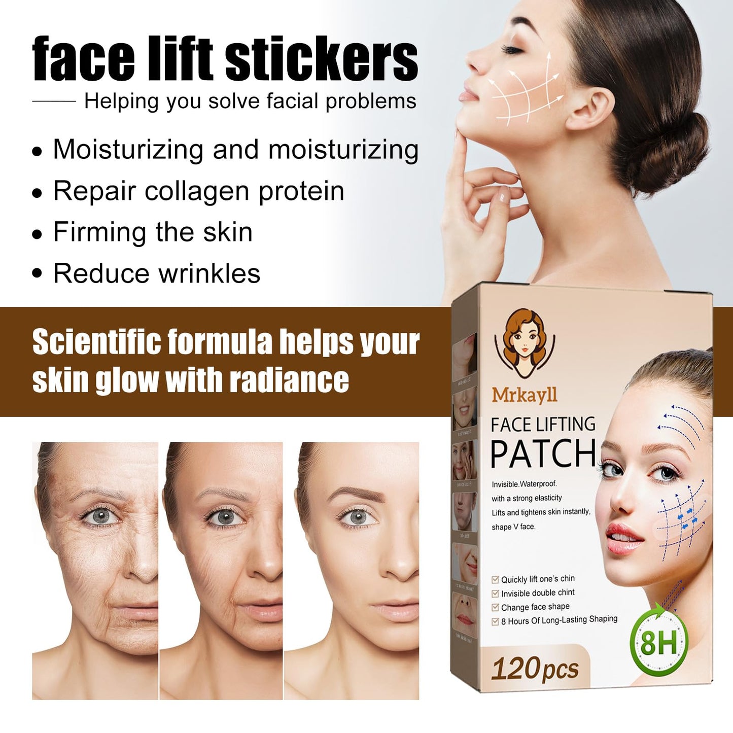 Mantecorp Skincare 10000pc Face Lift Tape, 2024 Upgrade Stretchable Face Tape Lifting Invisible