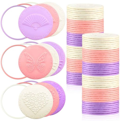 Bucherry 100 Pcs 2.76 Inch 24 Styles Random Pocket Mini Mirror Bulk Portable Round Glass Makeup Purse Small Compact Personal Pocket Mirrors for Women Travel Daily Use Mother‘s Day Gift