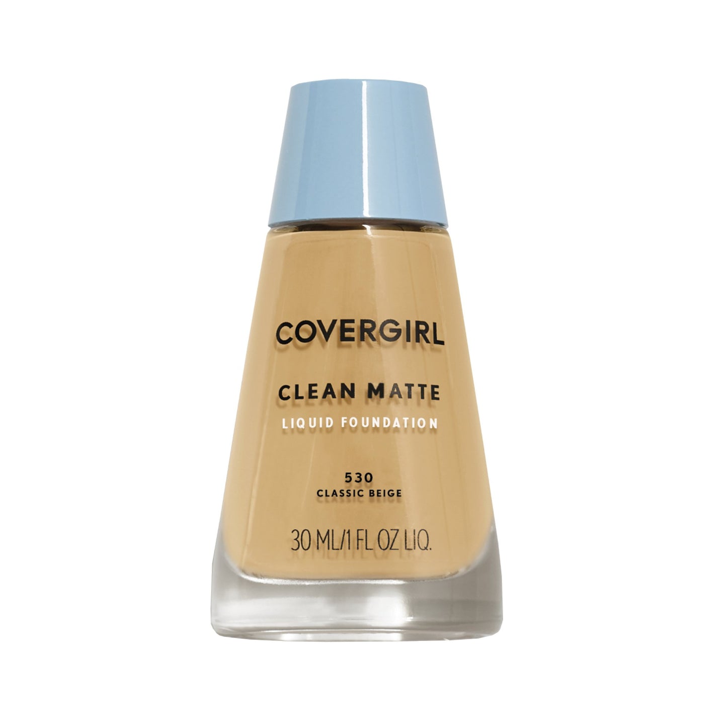 COVERGIRL Clean Matte Liquid Foundation Classic Beige 530, 1 oz (Pack of 2)