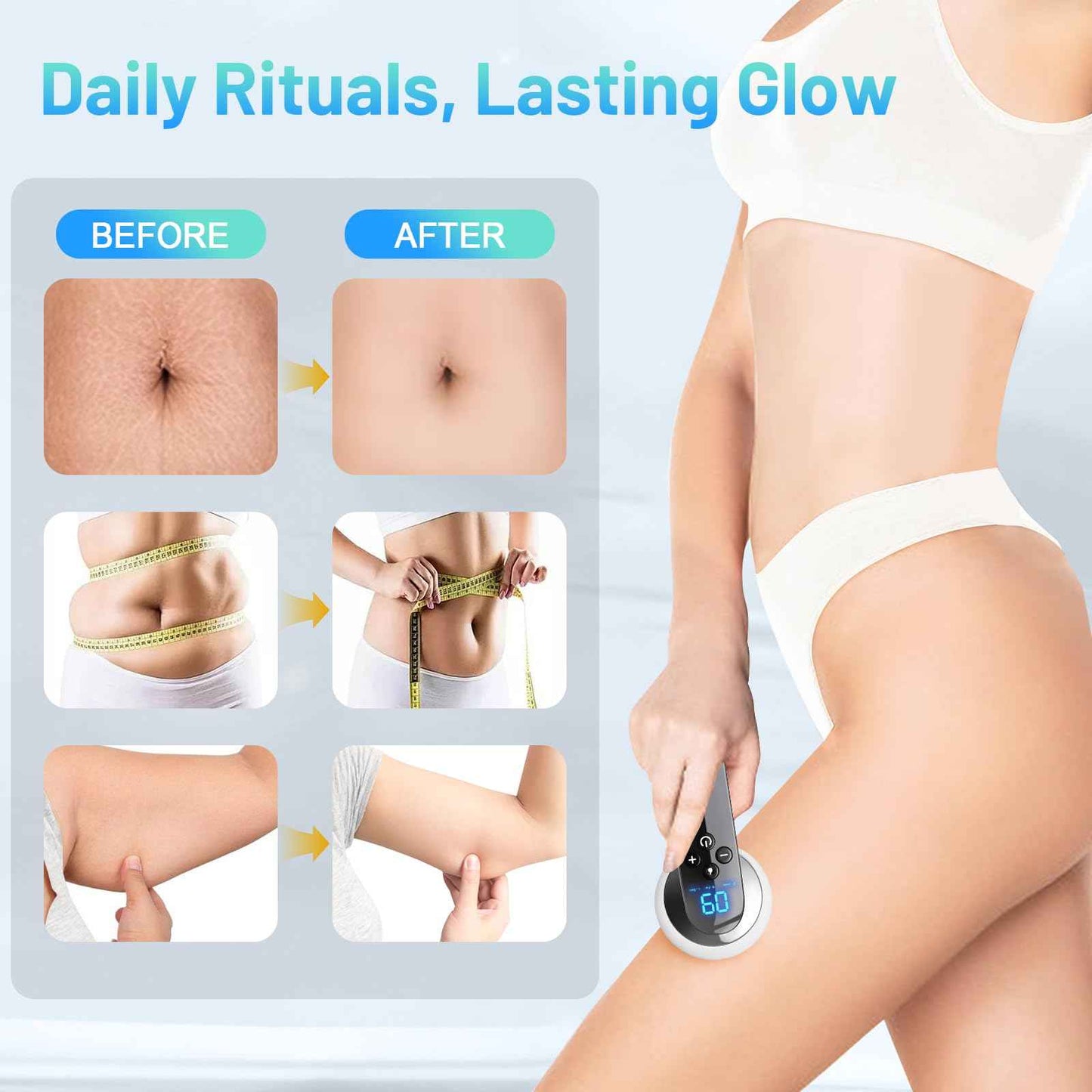 NeibuGlow Body Sculpting Machine & Cellulite Massager – Portable Body Care Device for Belly, Waist, Arms, Legs & Butt – Home Self-Care Tool