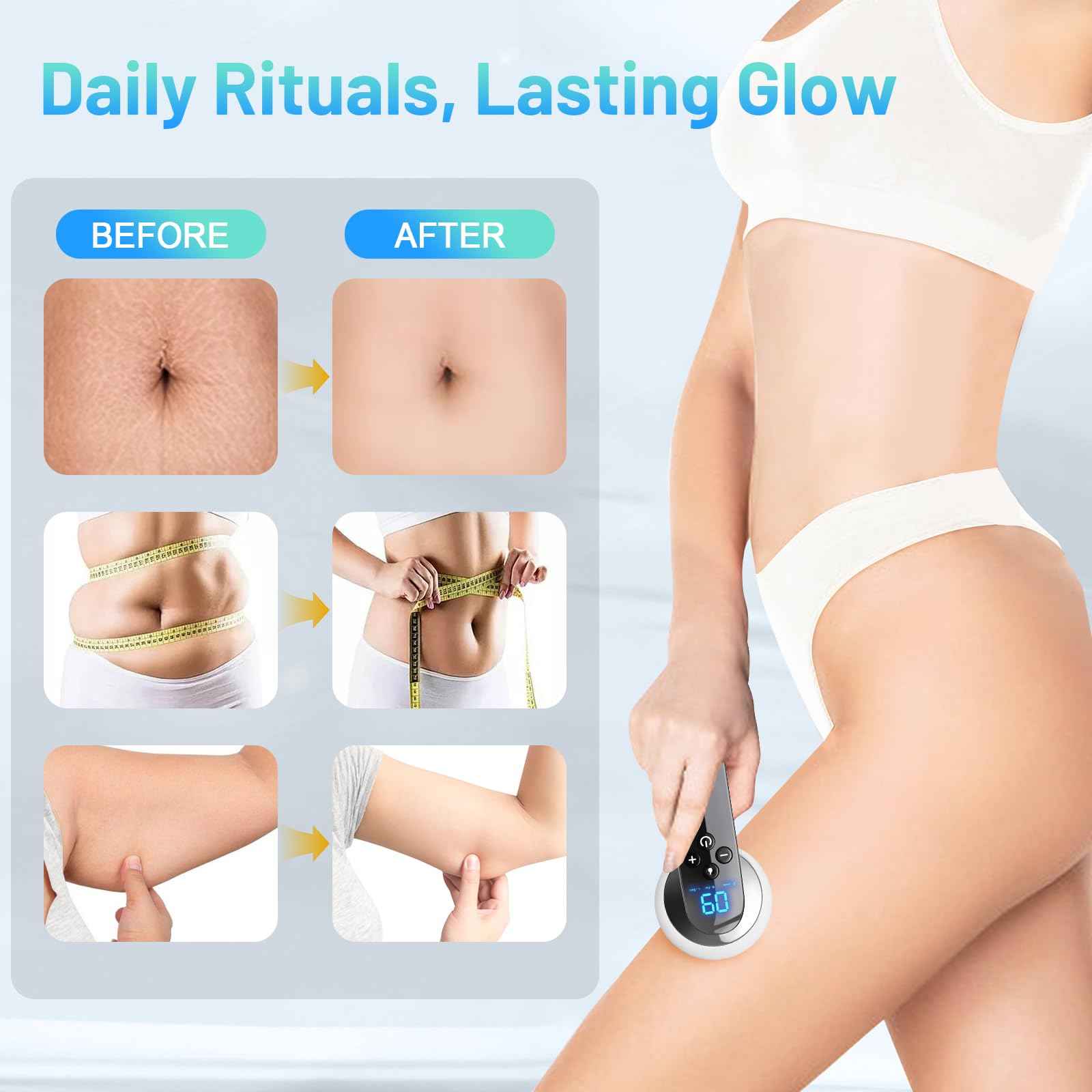 NeibuGlow Body Sculpting Machine & Cellulite Massager – Portable Body Care Device for Belly, Waist, Arms, Legs & Butt – Home Self-Care Tool