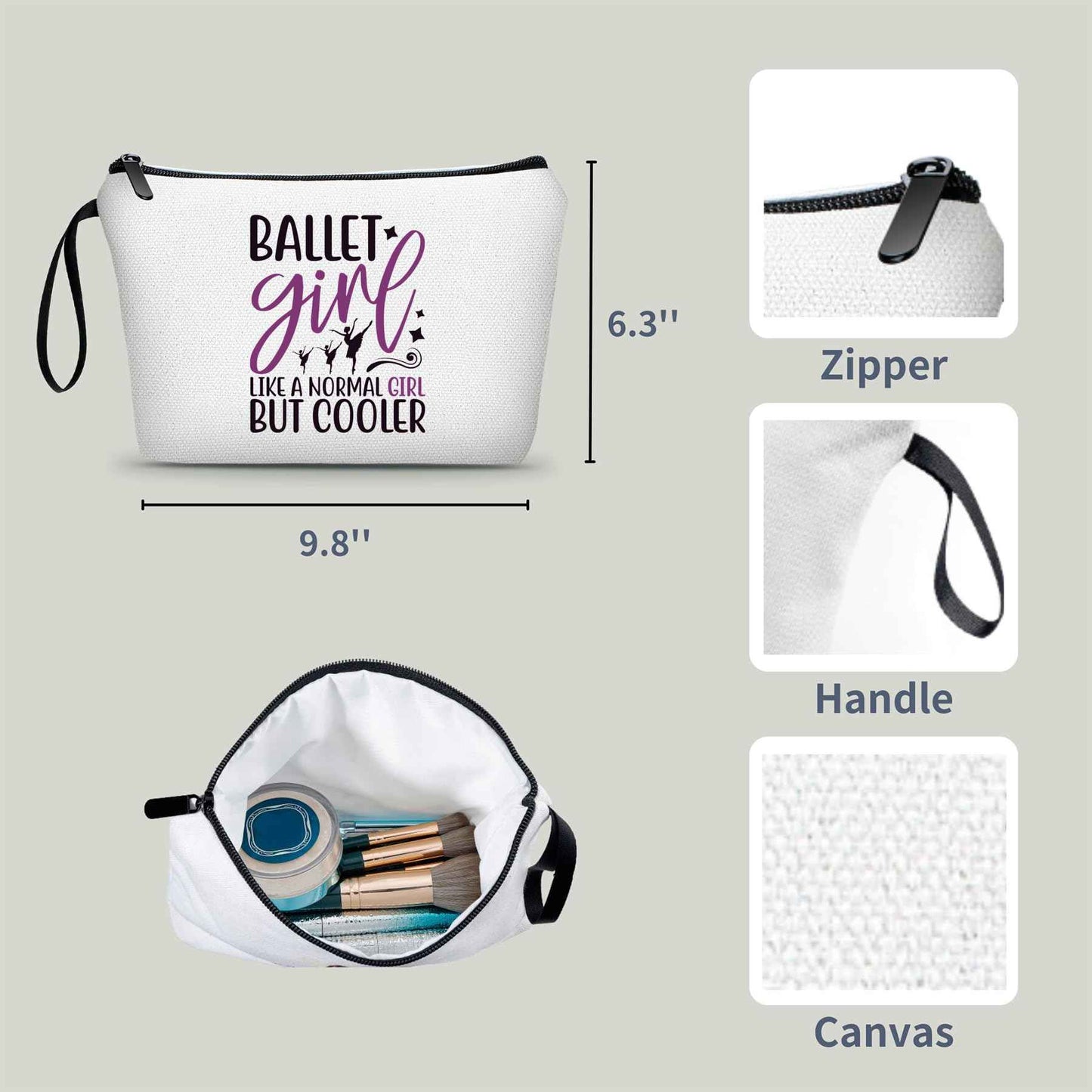 ARIOSEY Ballerina Dance Bag - Teen & Preteen Gift, Makeup Bag with Sisters Gift Ideas