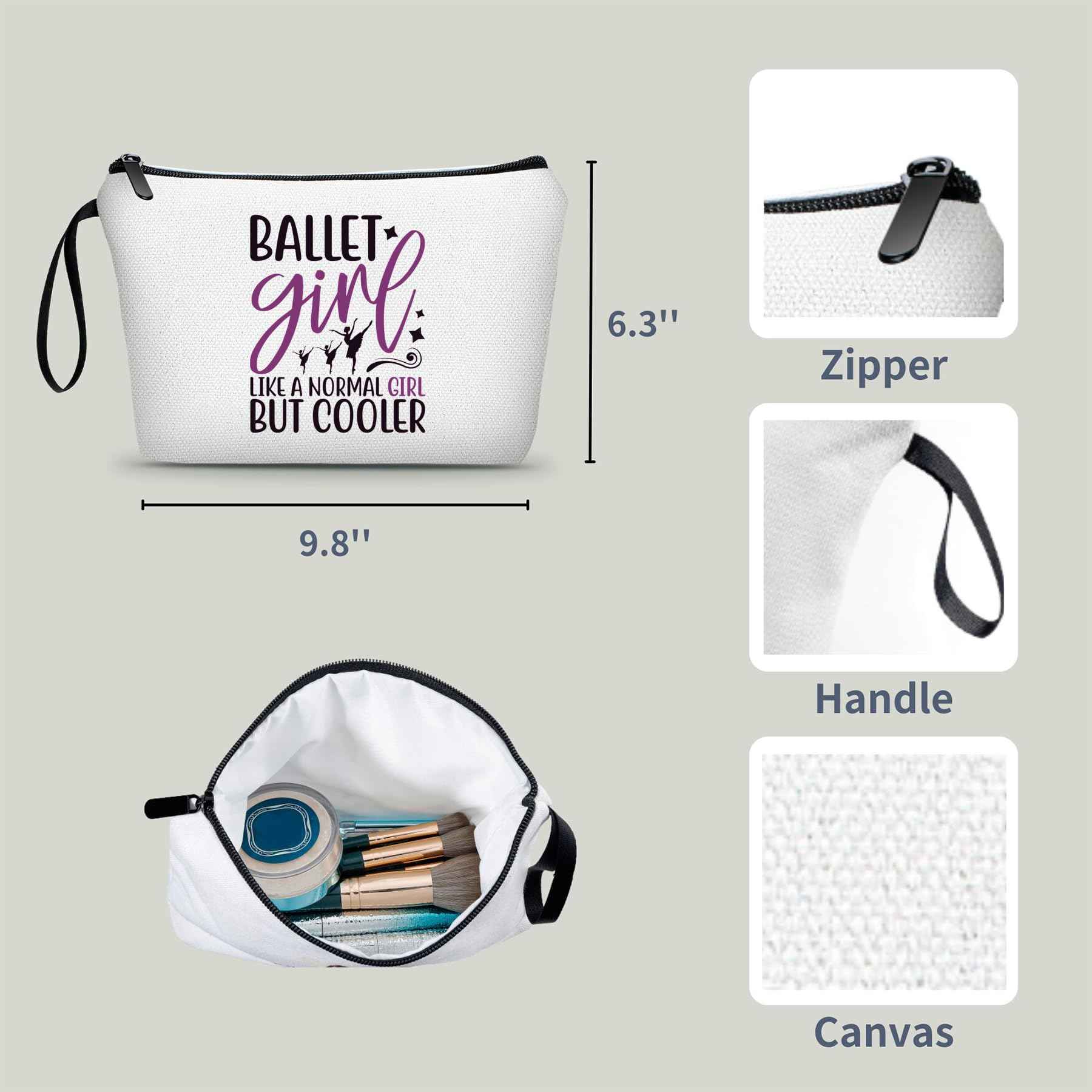 ARIOSEY Ballerina Dance Bag - Teen & Preteen Gift, Makeup Bag with Sisters Gift Ideas