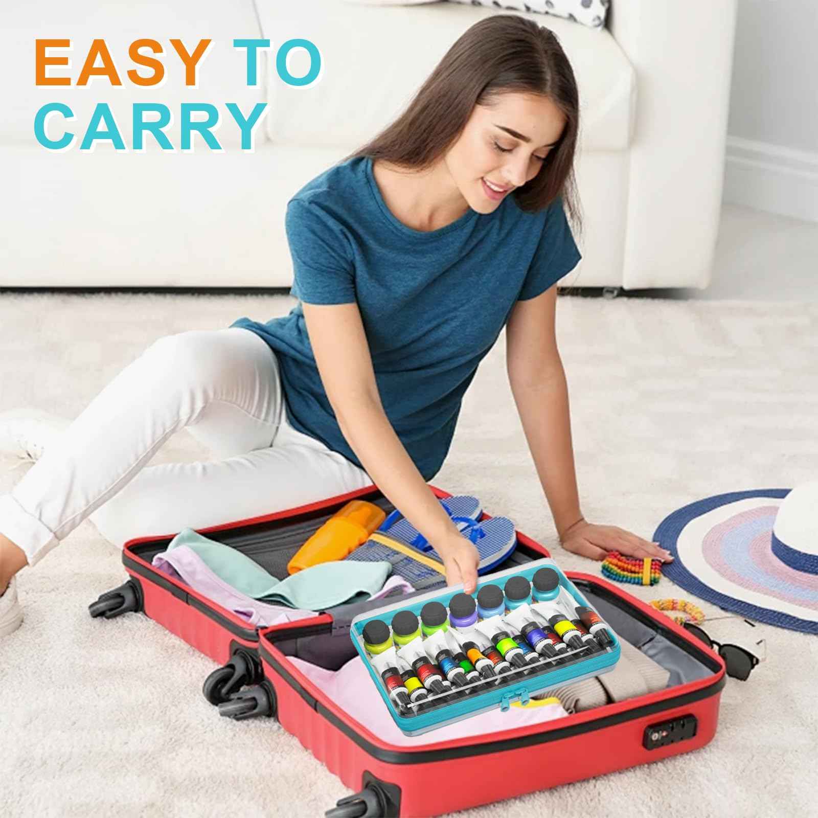 Stuffygreenus 4 Pcs Clear Hard Zipper Case Hard-Sided Premium Storage Case Plastic Clear Hard Shell Zipper Pouch Portable Travel Organizer Box for Building Blocks Puzzles Cosmetics Makeup Pencil (M)