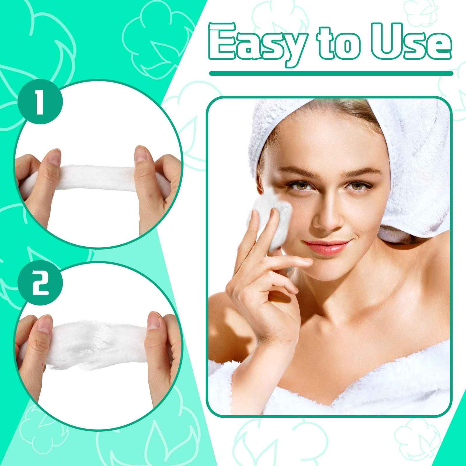 Nuogo Cotton Roll for Salon, 260 Feet 2lb Sliver Perm Cotton Coil for Hair Manicures Skin Care Beauty 900g Easy to Use