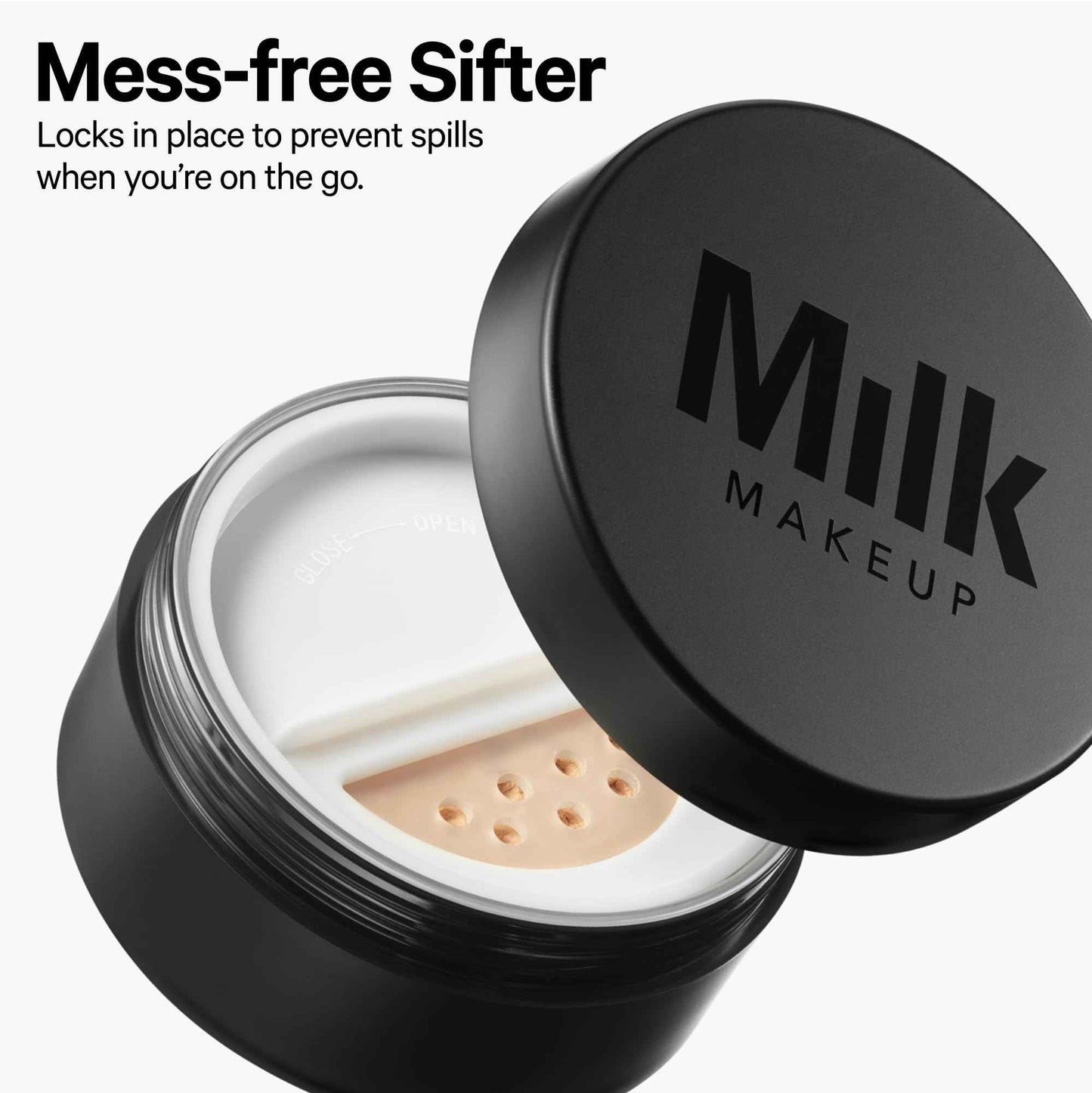 Milk Makeup Pore Eclipse Matte Translucent Setting Powder – Controls Shine, Blurs Pores + Sets Makeup Up to 16 Hours – Weightless, Talc-Free Formula with a Matte Finish – Translucent Light, 0.27oz