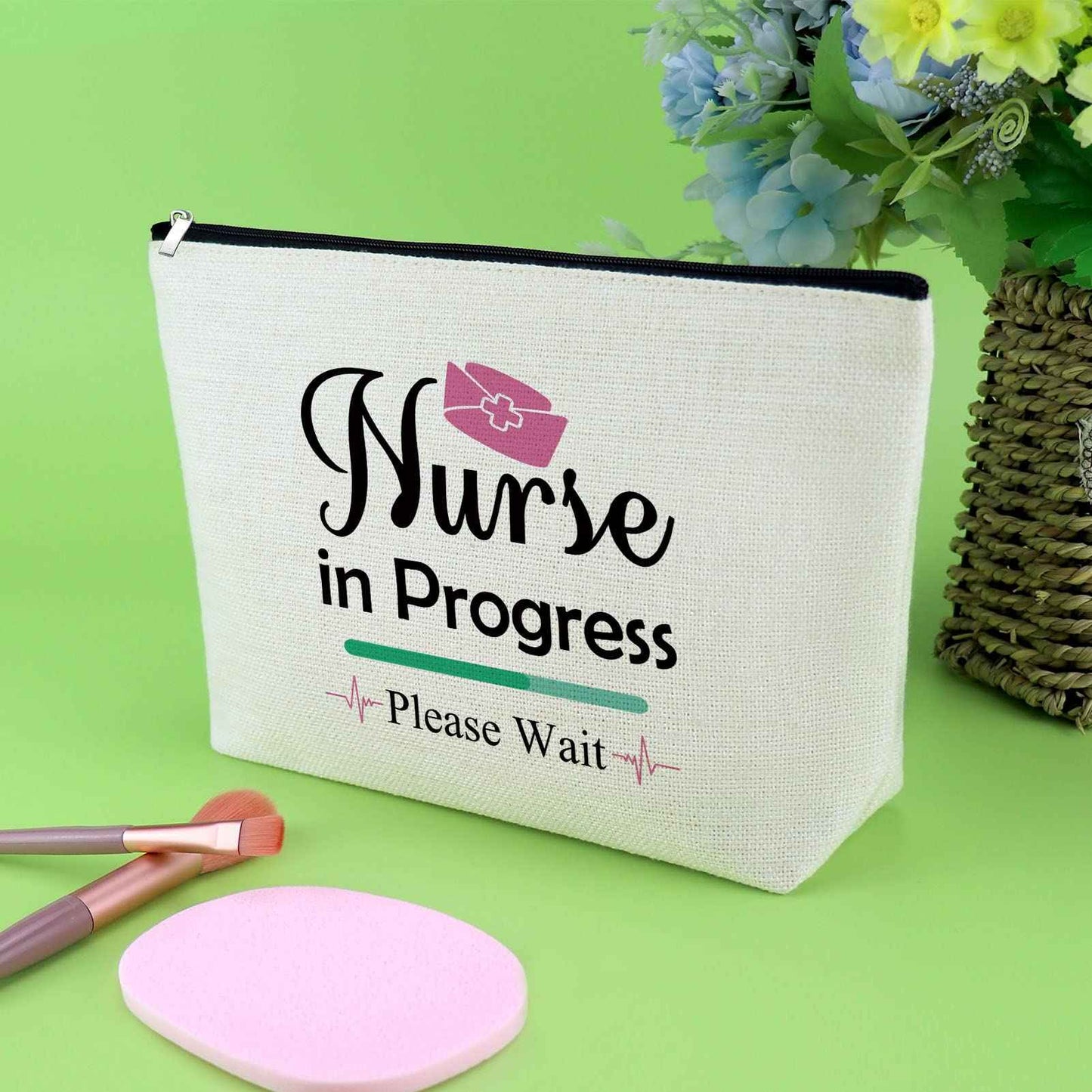 Nurse Inspirational Gifts Nursing Makeup Bags Nurse in Training Gifts for Women Future NP Coworker Encouragement Cosmetic Bag for Nursing Student Daughter Friend Graduation Birthday Travel Pouch