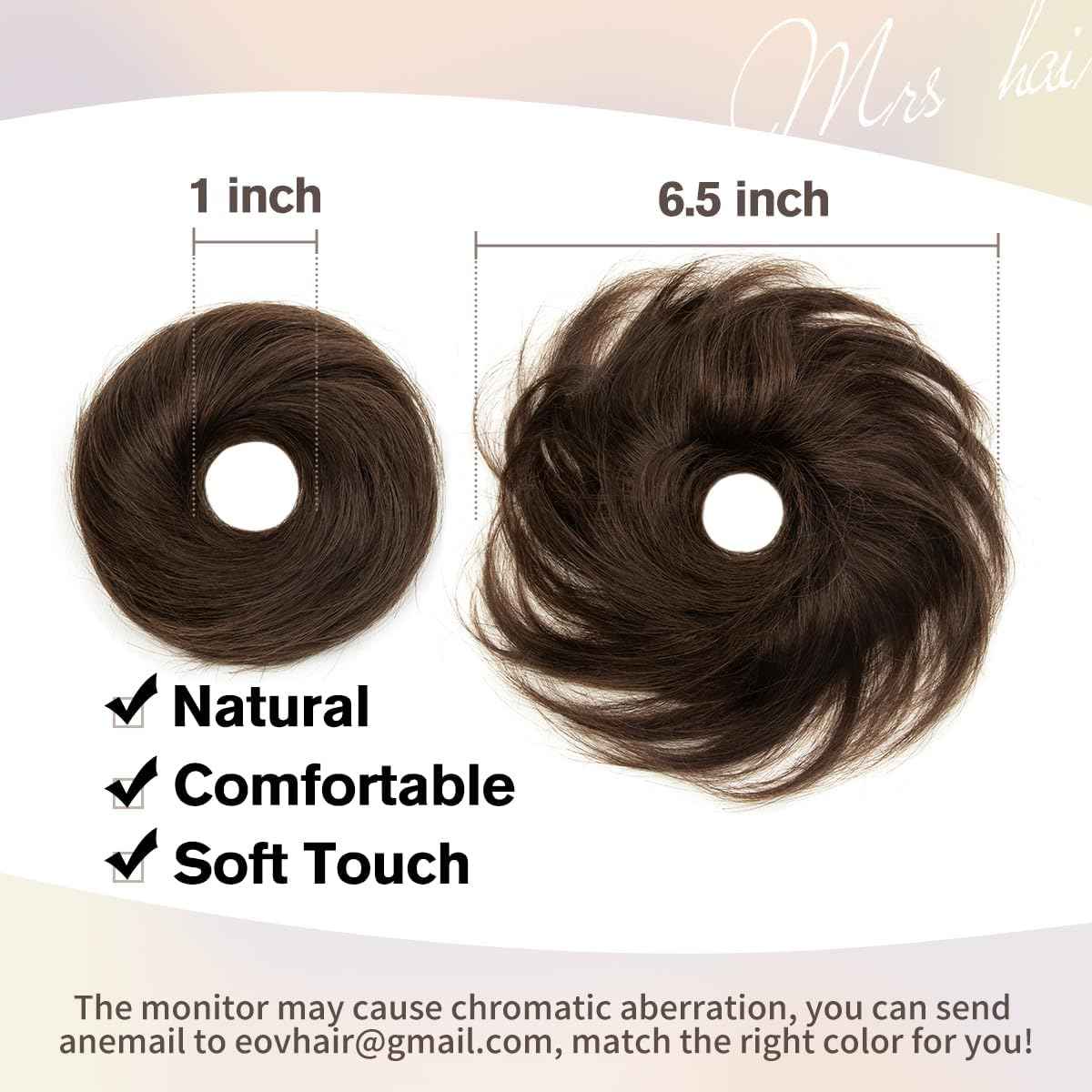 isheeny Messy Bun Hair Piece 2PCS 100% Real Human Hair Tousled Updo Extension Natural Curly Messy Bun with Elastic Band Hair Bun Hair Piece for Preschool Children Ponytail Extensions