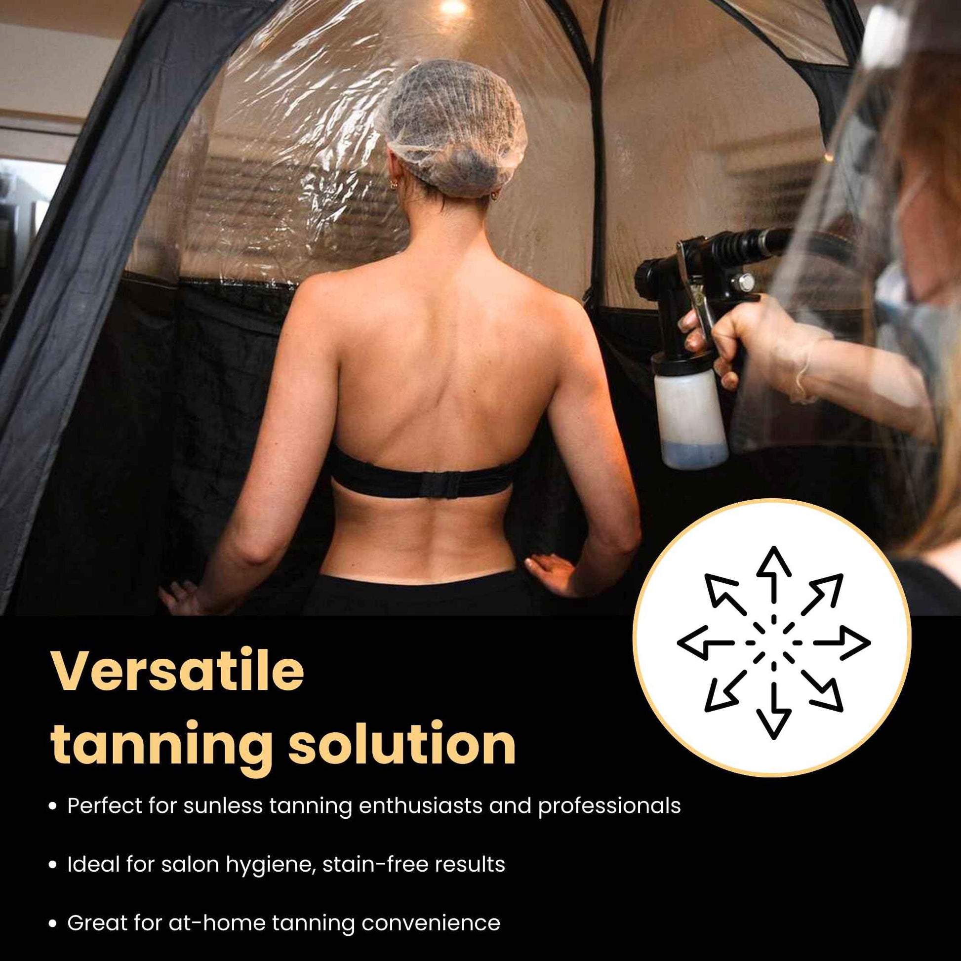 KobbTan 120Pairs Spray Tan Feet Pads Disposable & Economic for Spray tanning,Use in Tanning booth,Sunless Tanning at Home or Beauty Salon-Non Slip-Comfortable-Hygienic-Ultra Bronzing (Black)