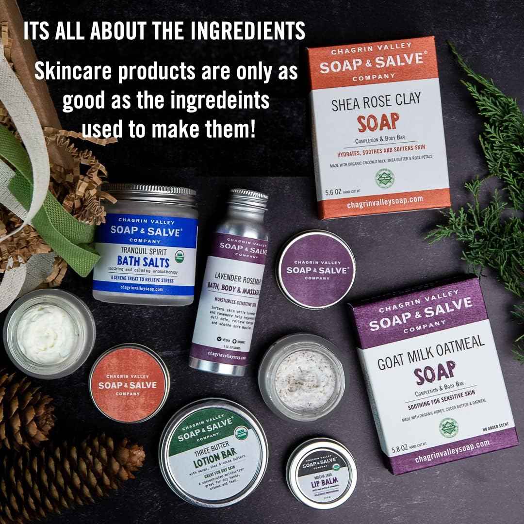 Chagrin Valley Soap & Salve Oatmeal, Honey and Fresh Goat Milk Soap Bar - For Dry Skin and Itchy Skin Relief - Organic, Cleansing Milk and Honey Unscented Bar Soap For Women and Men, Large 5.6 oz 3PK