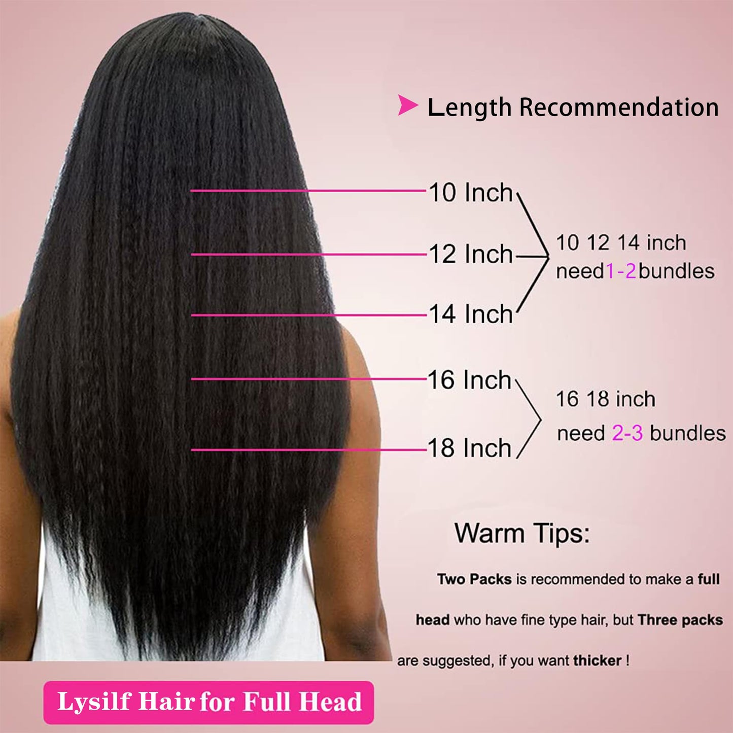 Lysilf Kinky Straight Clip in Hair Extensions Full Head Brazilian Virgin Human Hair Kinky Straight Clip ins for Black Women,7Pcs whit 16 Clips Double Lace Weft,90Gram Natural Black(14Inch, 1B)