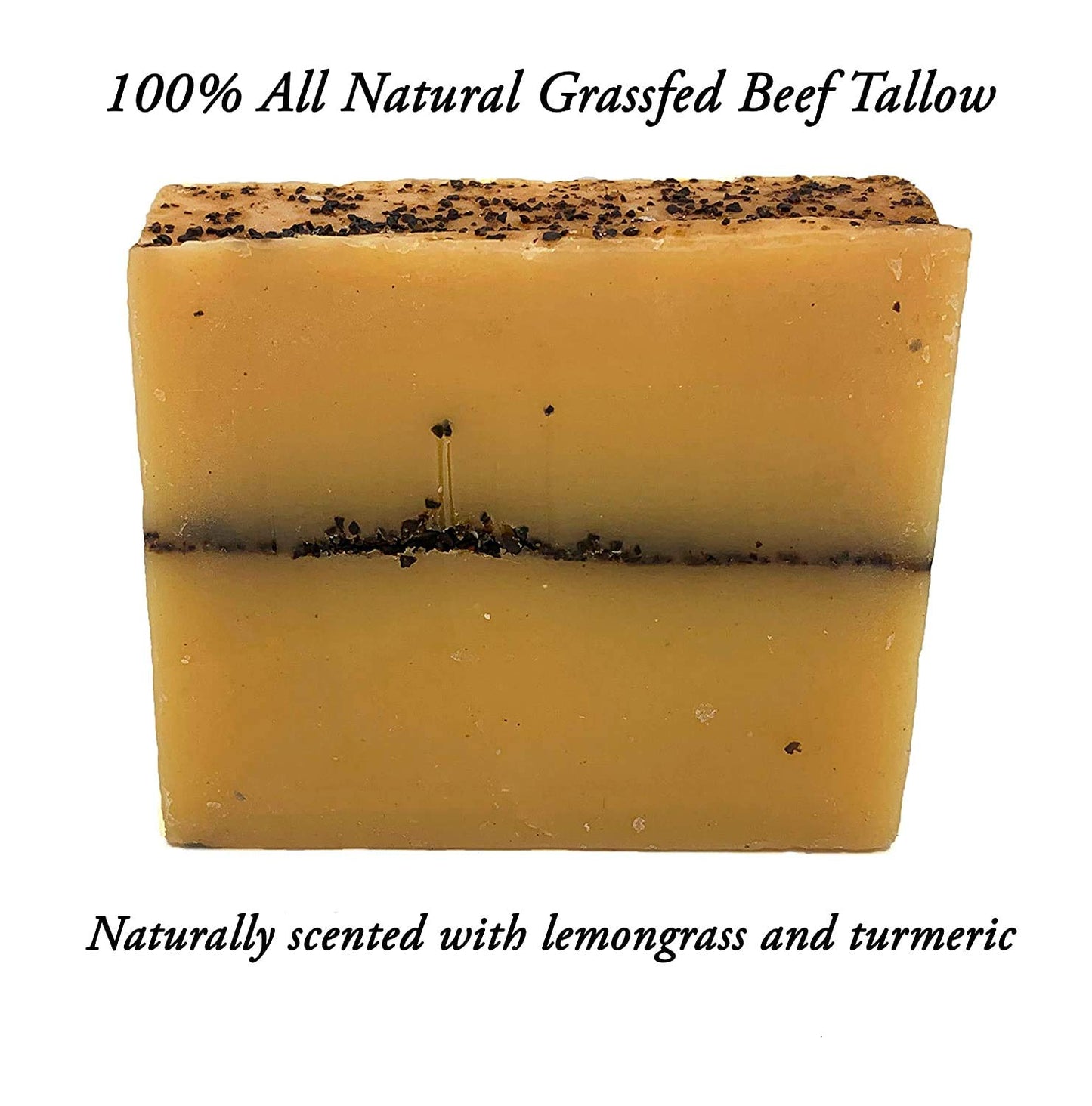 HUNTER CATTLE CO. EST'D 2004 HC Meadow Bloom Tallow Bar Soap - Coffee & Turmeric Single Pack - Made with All Natural 100% Grass Fed Tallow Handmade Soap Bar - Great for Face or Body Soap