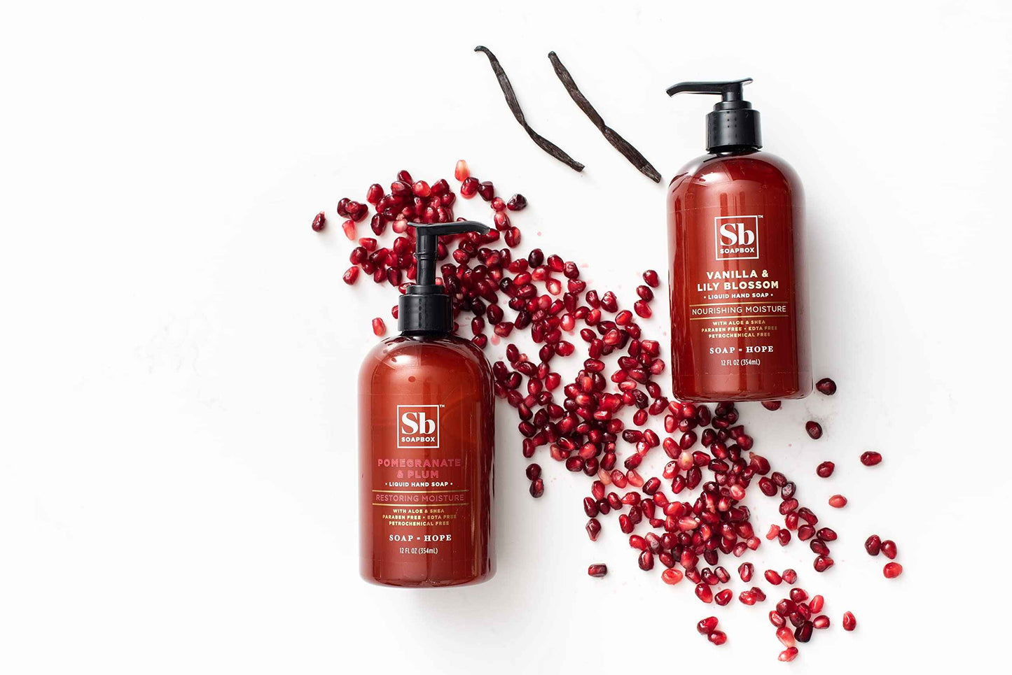 Soapbox Vanilla & Lily Blossom Liquid Hand Soap to Nourish & Add Moisture to Skin, Packed With Shea Butter to Lock-In Moisture - 1 x 340g