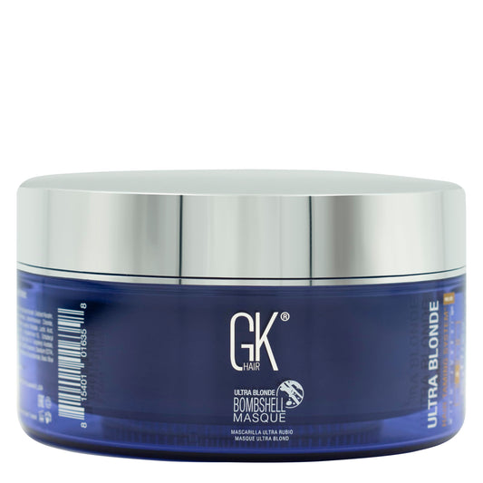GK HAIR Global Keratin Ultra Blonde Bombshell Masque (7.05 Fl Oz/200 g) Semi-Permanent Long Lasting Hair Toning Color Pigments Moisturizing Styling and Coloring Mask for All Hair Types Unisex
