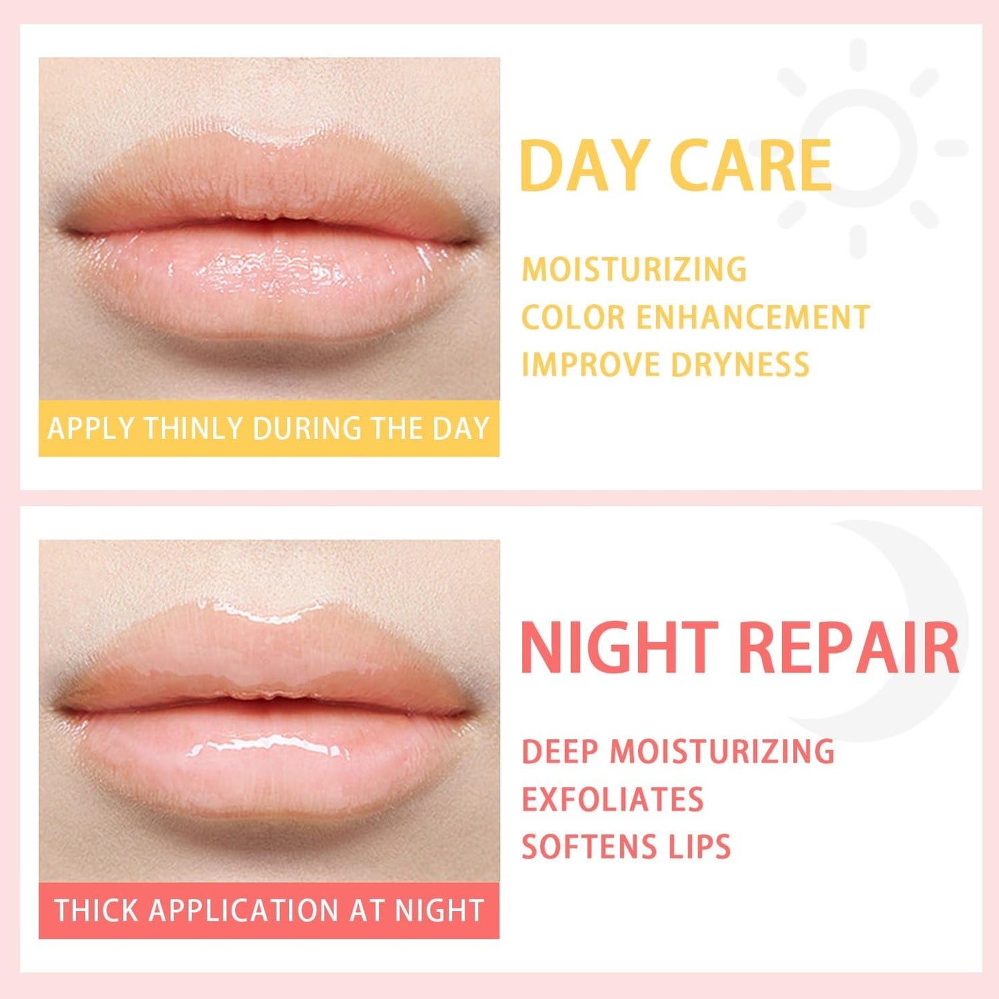 2 Pcs Strawberry Lip Sleeping Mask, Lip Mask Overnight Lip Balm Lip Exfoliate with Stick, Moisturizing Sleeping Lip Mask Day & Night Lip Care - Hydrate Repair Prevent Dry Cracked Scrub (2 Strawberry)