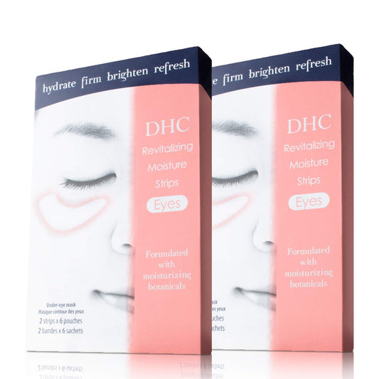 DHC Revitalizing Moisture Strips: Eyes, Gel Strip Masks, 6 Applications Each 6 Count (Pack of 2)