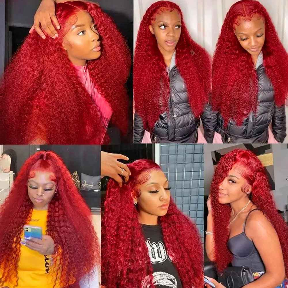 Red Bundles Human Hair Water Wave Bundles 24 26 28 Inch Unprocessed Brazilian Virgin Remy Hair Wine Red 3 Bundle Burgundy Water Wave Human Hair Extensions 50 Gram Per Bundle