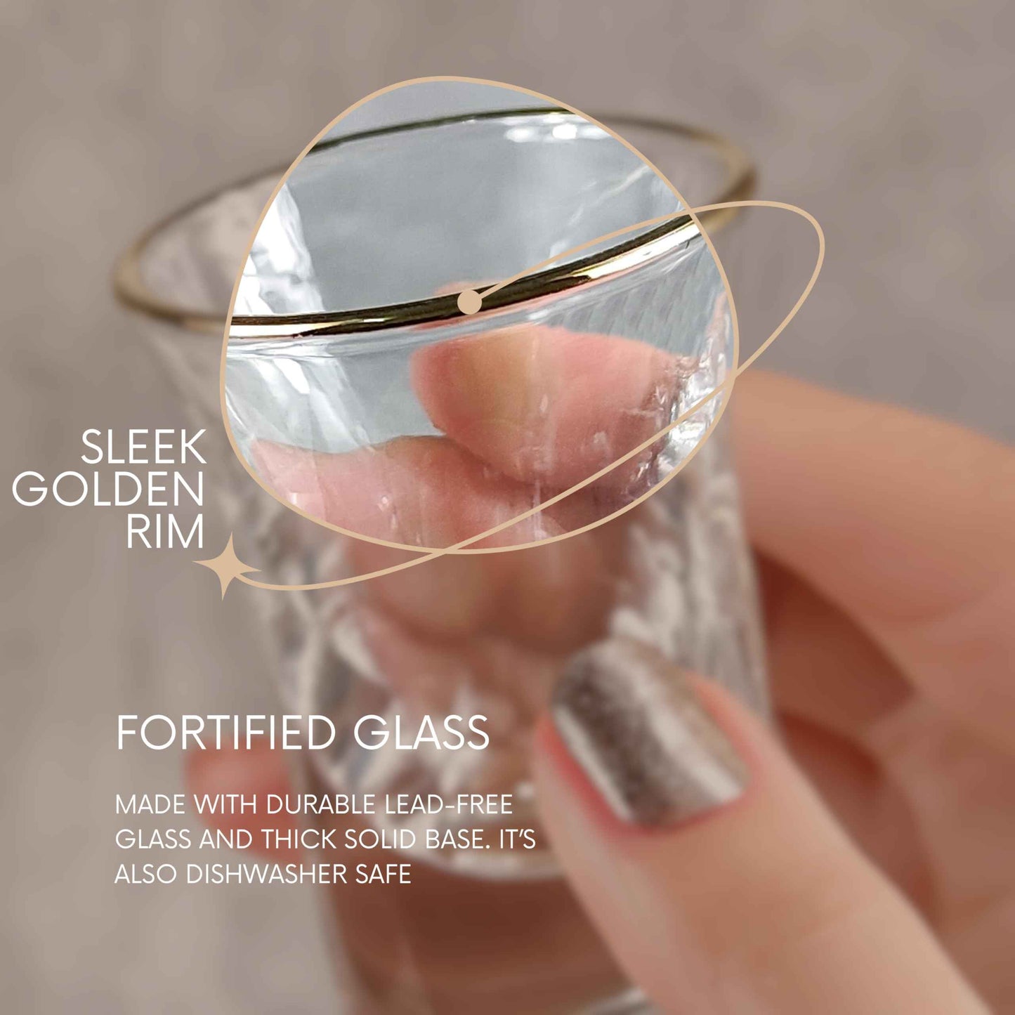 eBun Goldengleam Glass Mouthwash Dispenser (Gold Plastic Pump) 37oz Mouthwash Pump Dispenser, Mouth Wash Holder with Rinse Cup, Mouth Wash Glass Bottle, Decanter, Large Bottle for Bathroom Set