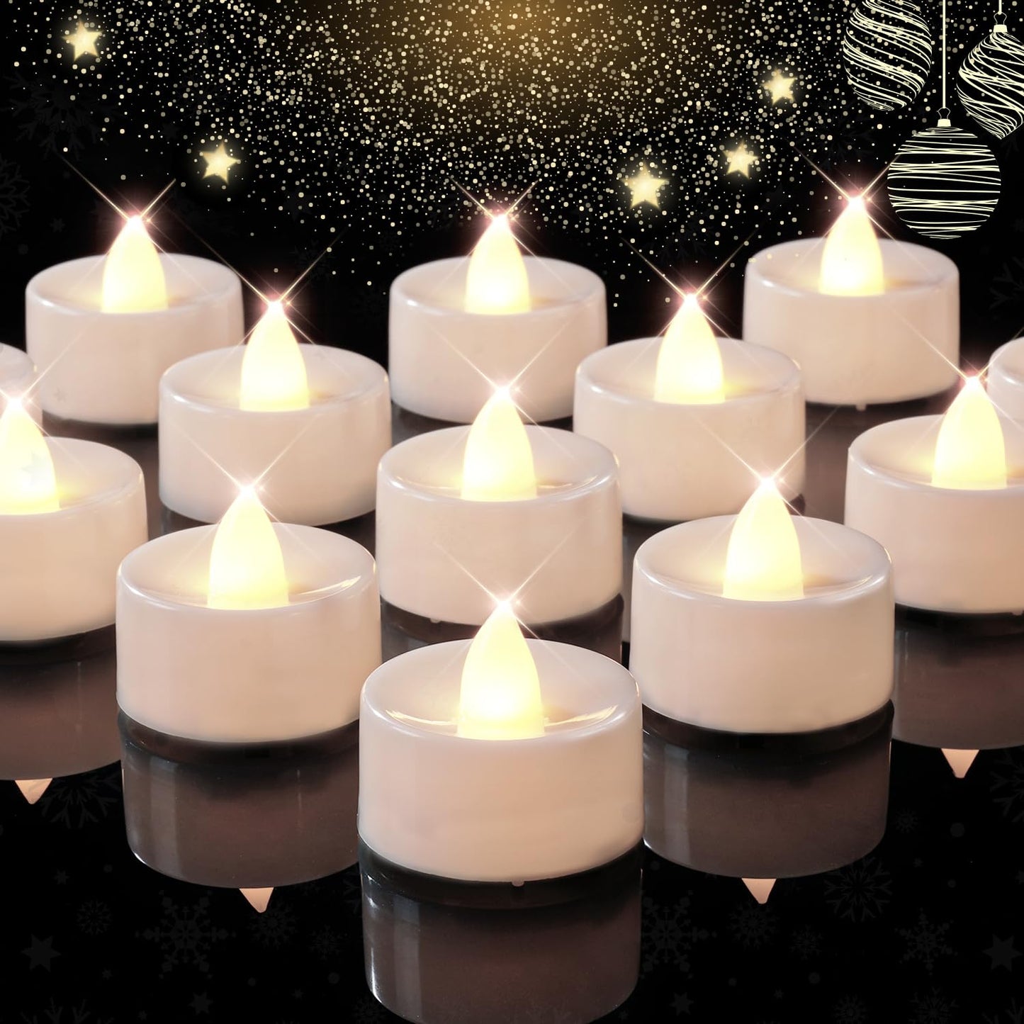 BEICHI Flameless Candles, 12Pack Battery Operated Candles, LED Tea Lights Candles Battery Operated, Flickering Fake Candles for Wedding Halloween Christmas Diwali- Warm White