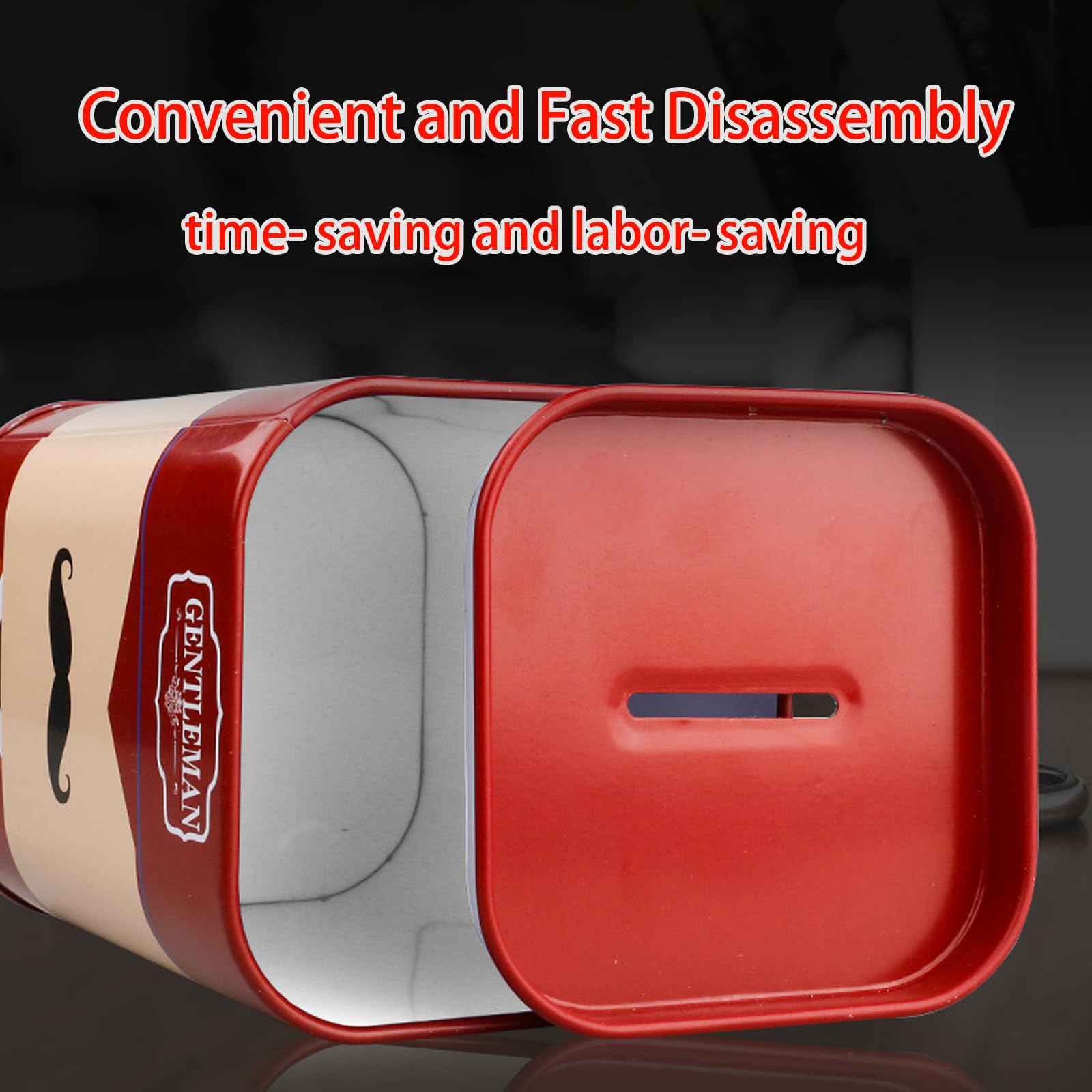 Razor Blade Disposal Case, Safety Razor Bank Container for Used Razor Storage, Red