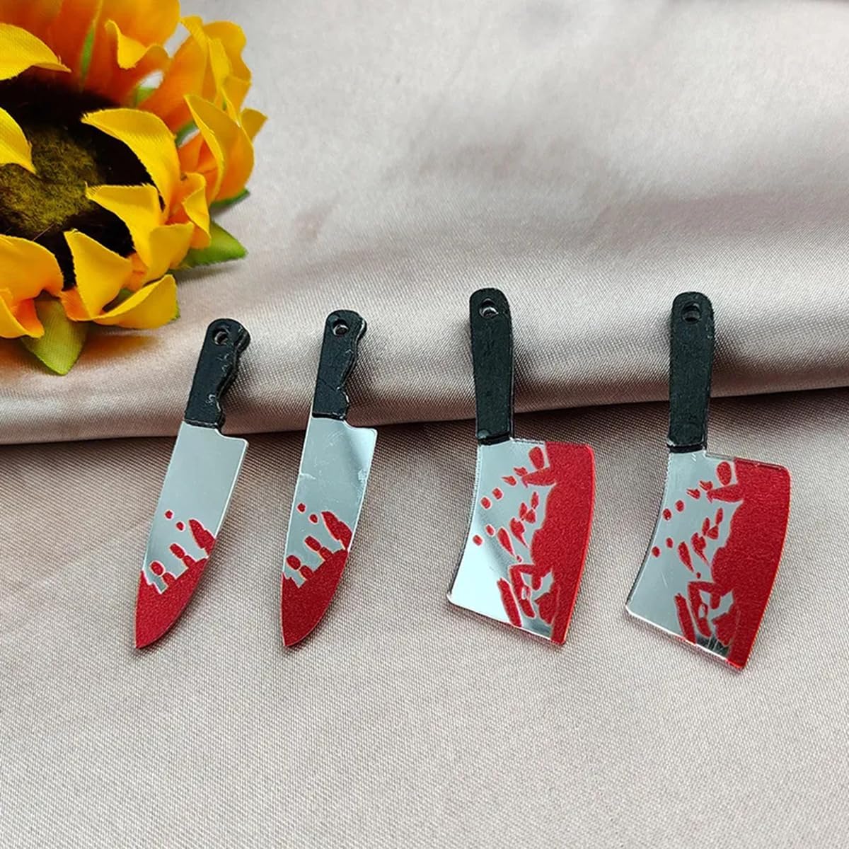 Halloween Nail Charms Blood Knife Nail Art Charms 3D Metal Alloy Halloween Charms for Nails Gothic Knife Punk 3D Weapon Charms DIY Nail Jewelry Halloween Nail Art Decoration Accessories for Women