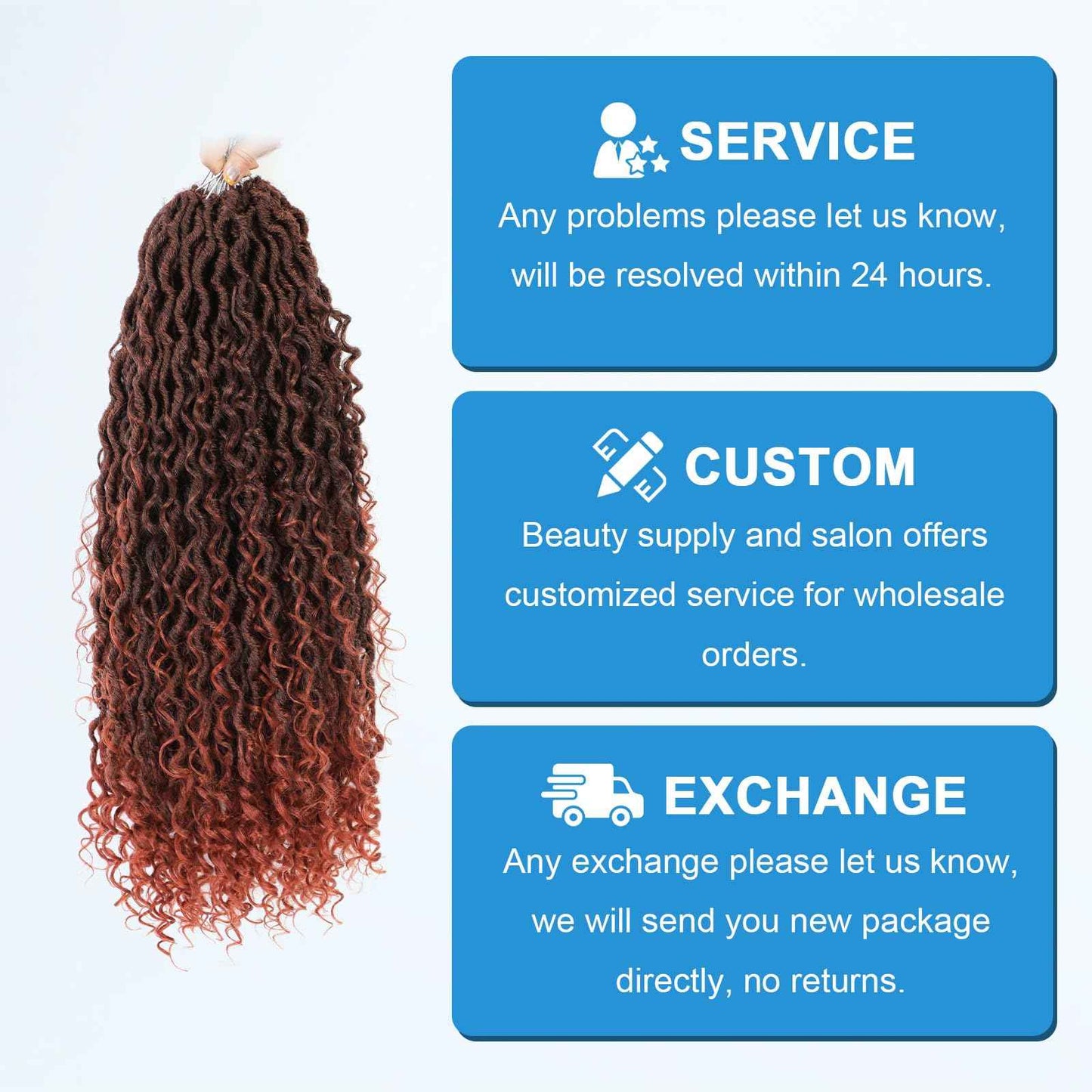 Forevery Goddess Locs Crochet Hair 18 Inch Faux Locs Crochet Hair for Black Women PreLooped 6 Packs Crochet Locs With Curly Ends T350