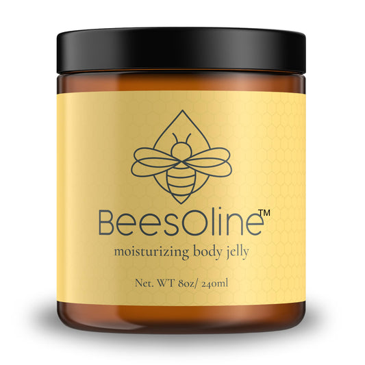 BeesOline Multi-Purpose Natural & Organic Moisturizer-PETROLEUM FREE, Soothes dry cracked itchy skin, protectant beeswax, promotes healing, reduces stretch marks, tattoo aftercare,1-8oz jar