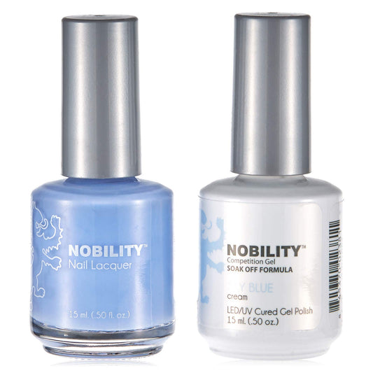 LeChat Nobility – Gel Polish & Nail Lacquer Set - Collection 2-5oz (Sky Blue NBCS063)