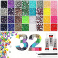 32000pcs Bedazzling Kit with 32 Colors Rhinestones & Tools