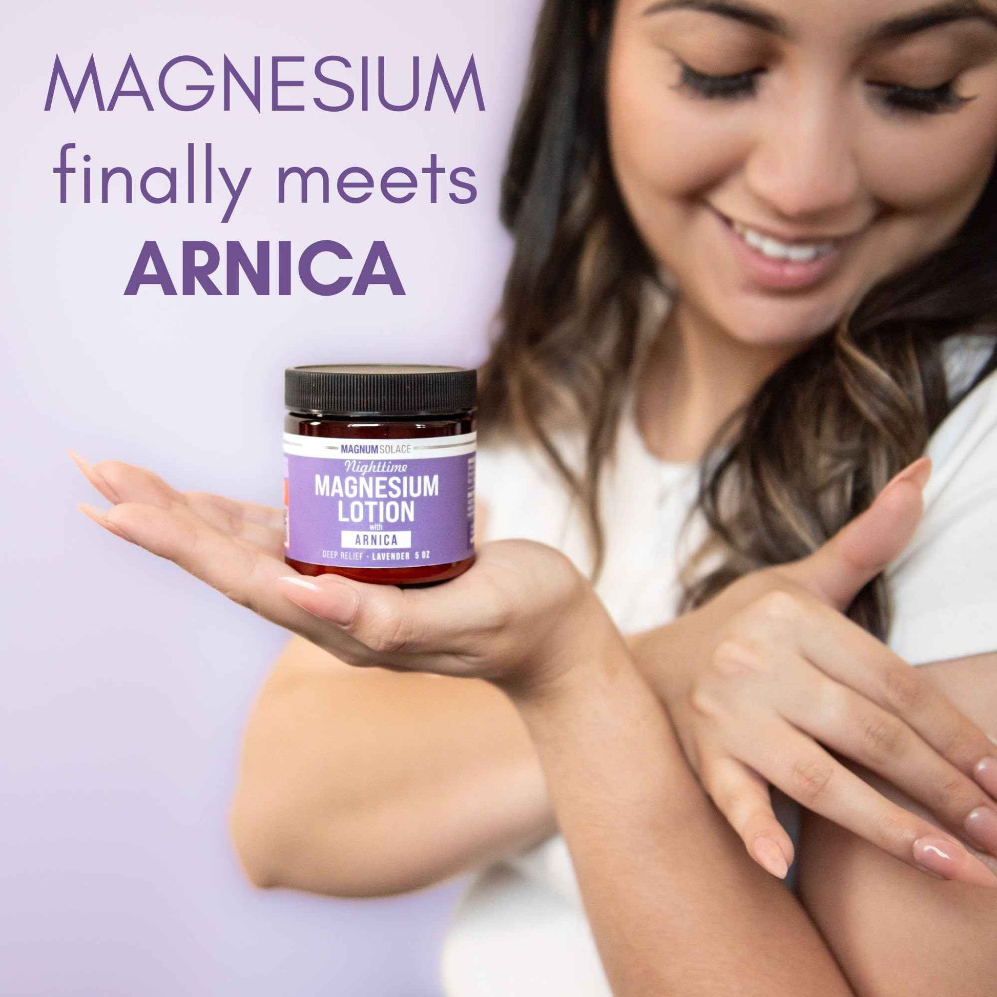 Nighttime Magnesium Lotion with Arnica, Plus Magnesium Cream with Lavender, Duo