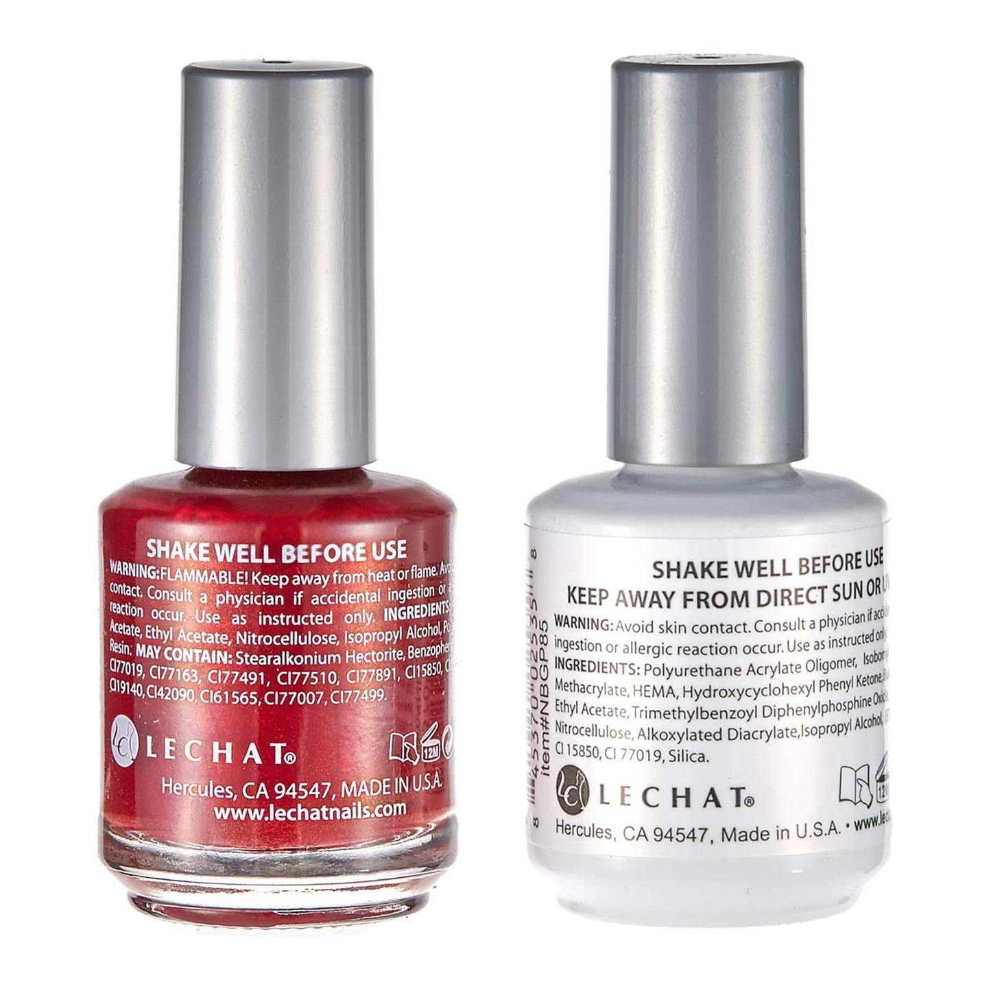 LeChat Nobility – Gel Polish & Nail Lacquer Set - Collection 2-5oz (Rose Red NBCS085)