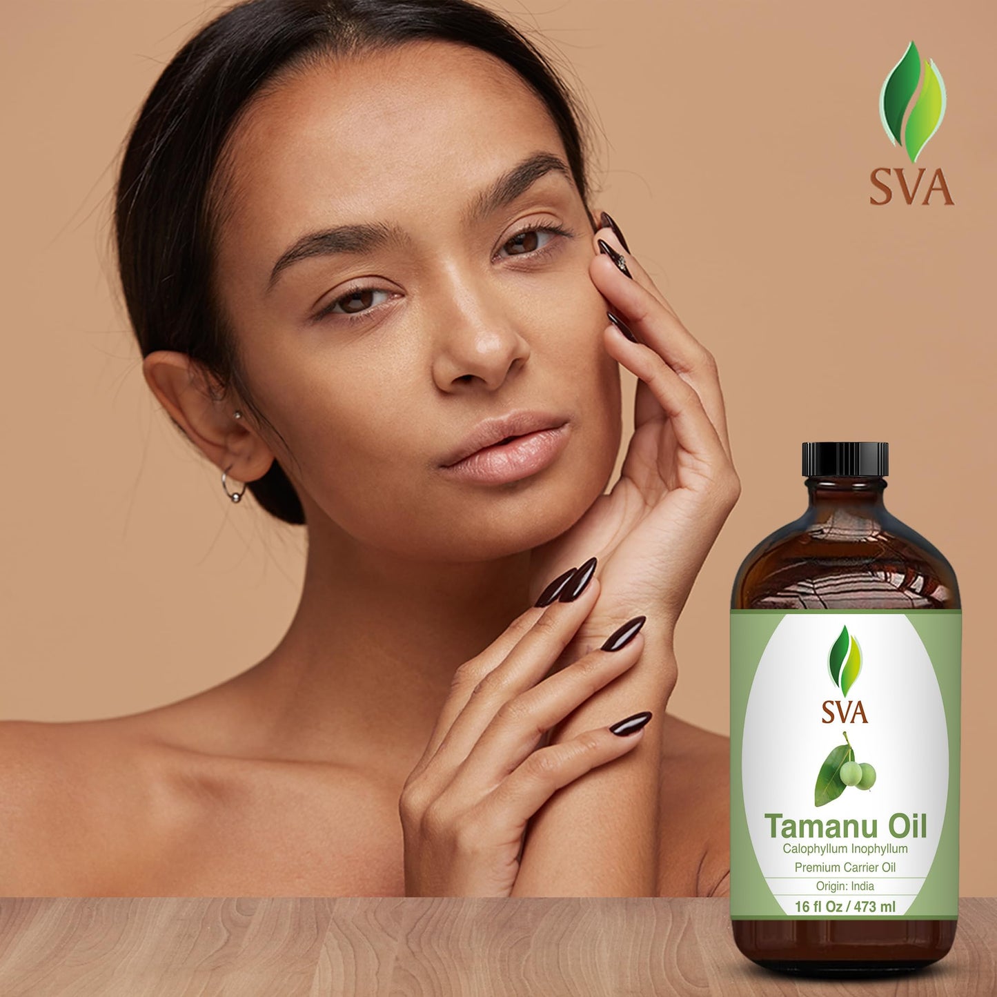 SVA Tamanu Oil 16oz Premium Carrier Oil for Skin Care, Hair Care, & Scalp Massage