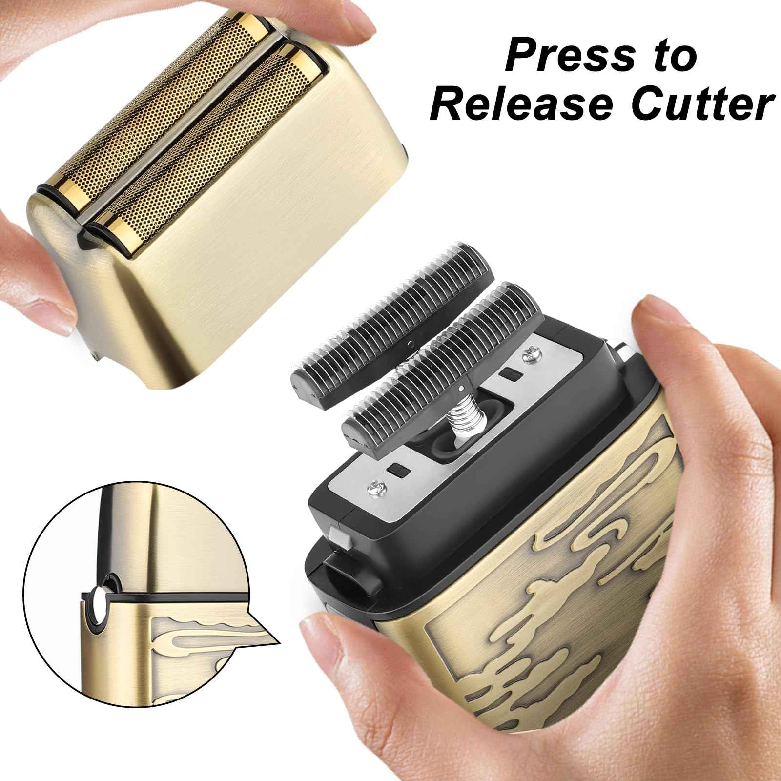 GSKY Electric Razor, Double Foil, Foil Shavers for Men,Electric Shavers for Men,Cordless Barber Shaver Beard Trimmer