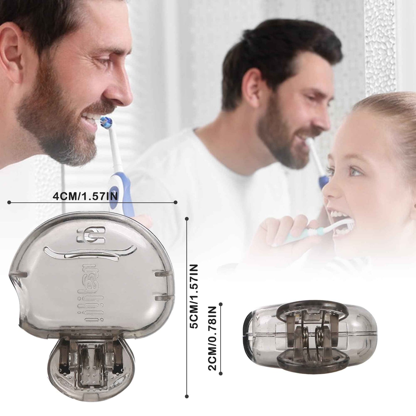 Uralili 4 Pack Toothbrush Protector Caps: Portable Dustproof Brush Head Covers for Travel & Home Use - Universal Fit for Electric & Manual Brushes (Blue, Black, Pink, Yellow)