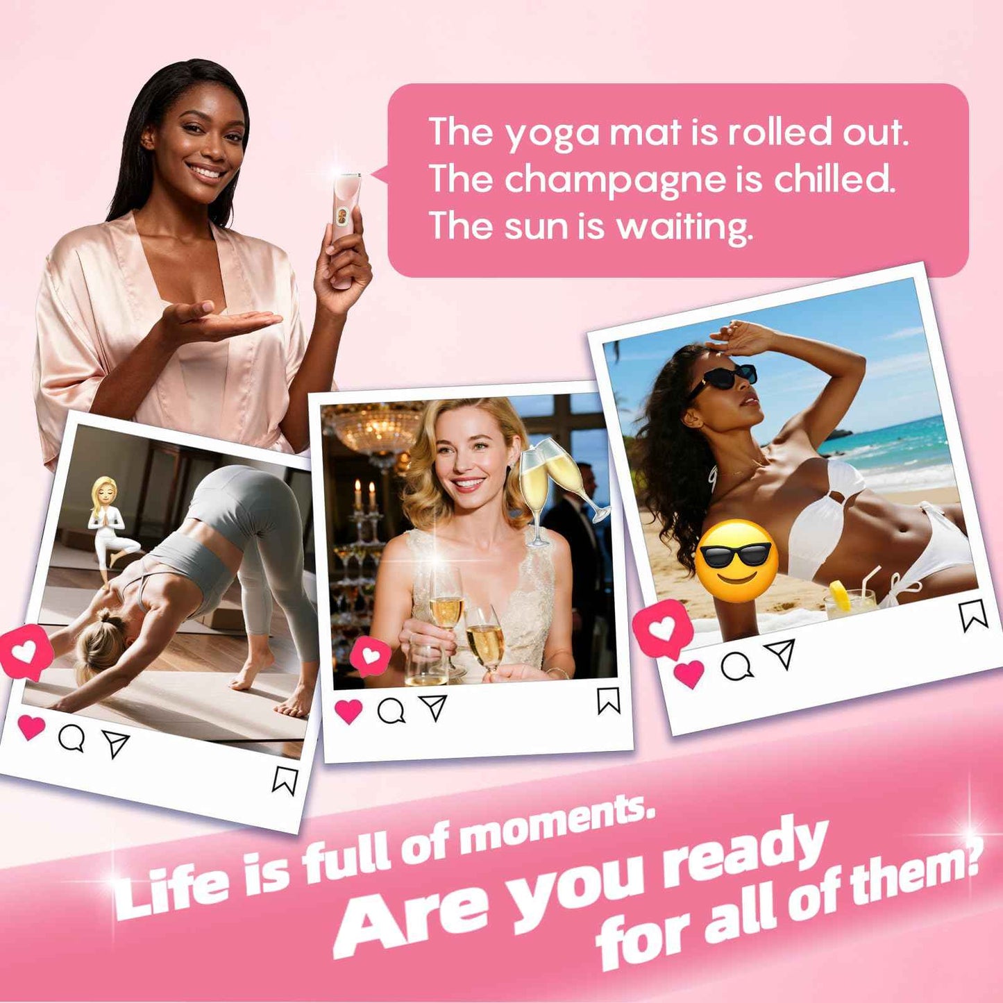 VELOZ Bikini Trimmer for Women Dual Head - IPX7 Waterproof & Painless Electric Razors for Women Bikini Line, Legs, Underarms, Face - Portable Cordless Shaver | Ideal Christmas Gift for Her