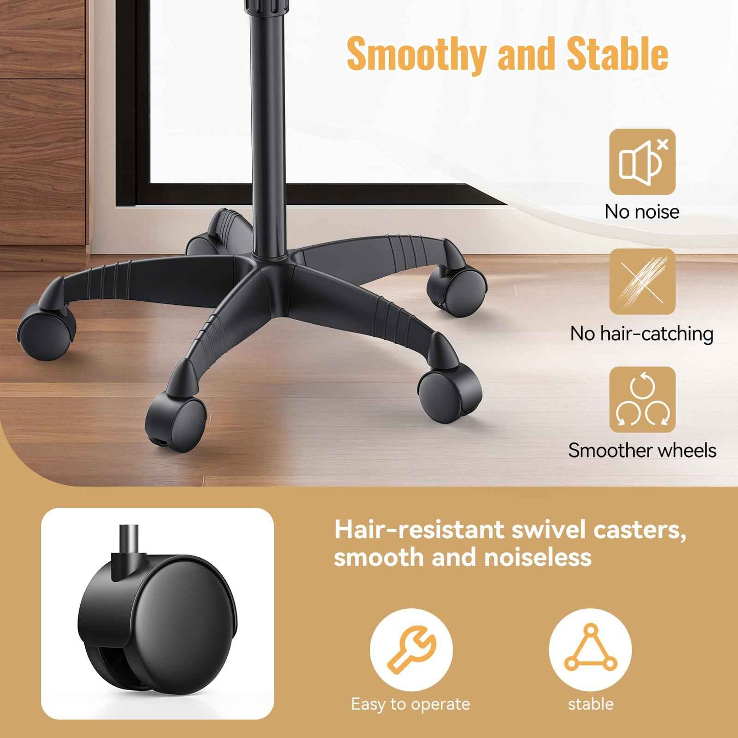 HYTOBP Salon Tray on Wheels Premium Aluminum Tattoo Tray Rolling Trolley Adjustable Height Storage Utility Cart for Clinic Spa and Barber(34inch)