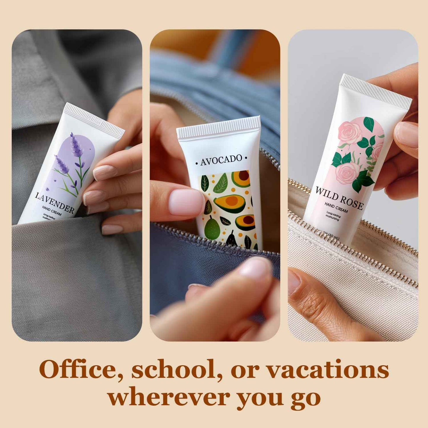 BODY & EARTH 50 Pack Hand Cream, Mini Lotion Bulk, Travel Size Lotion Bulk, Teacher Gifts, Bridesmaid Gifts and Bachelorette Party Favors.