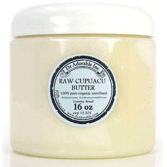 Dr Adorable - 16 oz - Cupuacu Butter - Exotic Unrefined Pure Natural Organic Cold Pressed