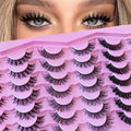 Royaomis D Curl Russian Strip Lashes 12-18mm - 21 Pairs