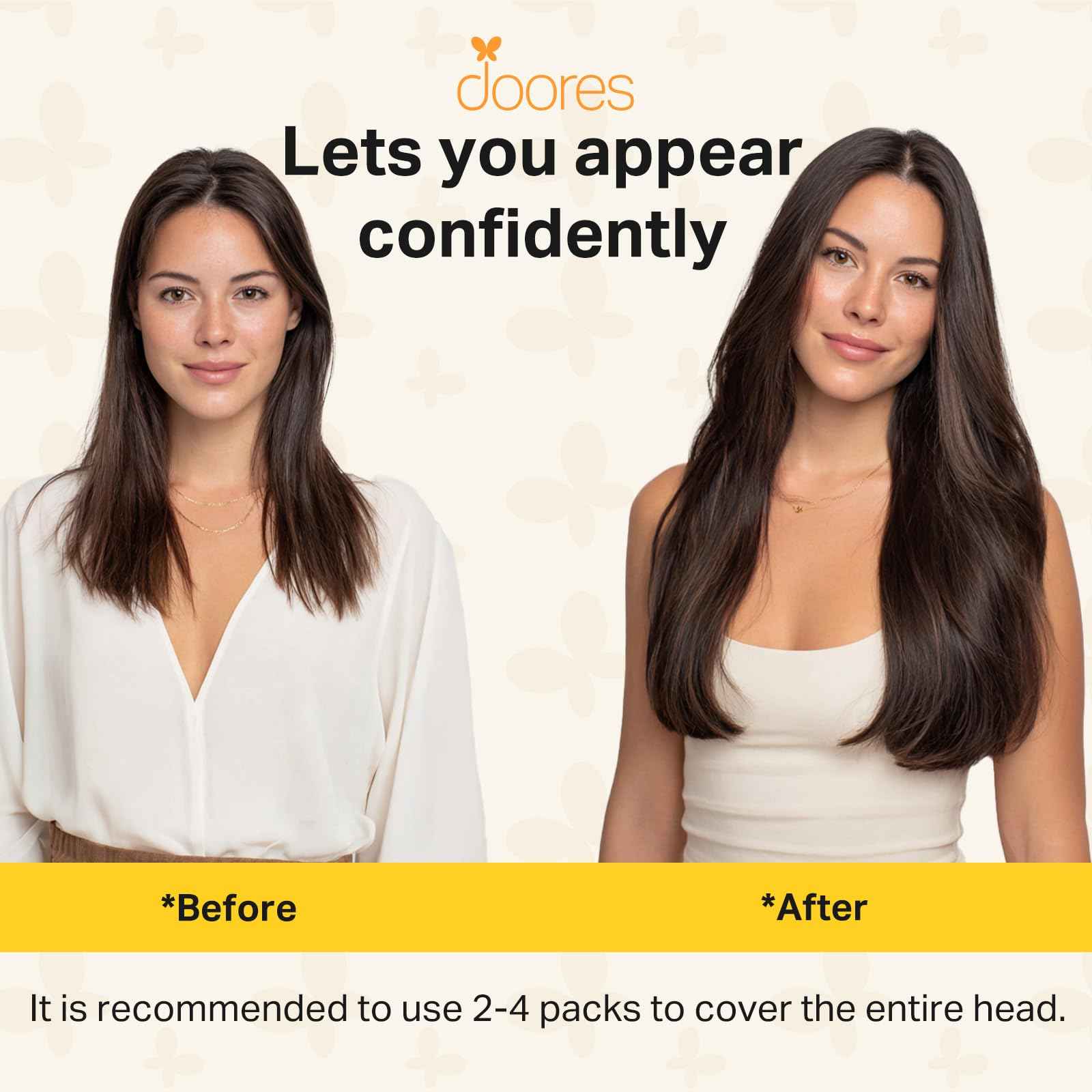 DOORES Tape in Hair Extensions, 10pcs 35g 16 Inch Balayage Dark Brown to Chestnut Brown Mini Tape Weft Extensions Invisible Remy Real Human Hair DIY Seamless Flexible Wear Silky Straight