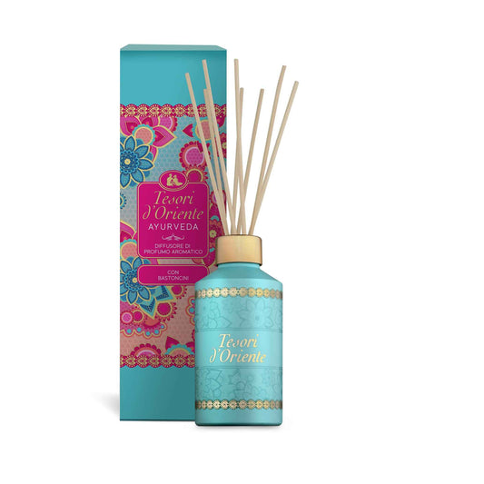 Tesori D’Oriente Reed Diffuser Set Ayurveda Scented with 8 Sticks, 200ml 6.76oz